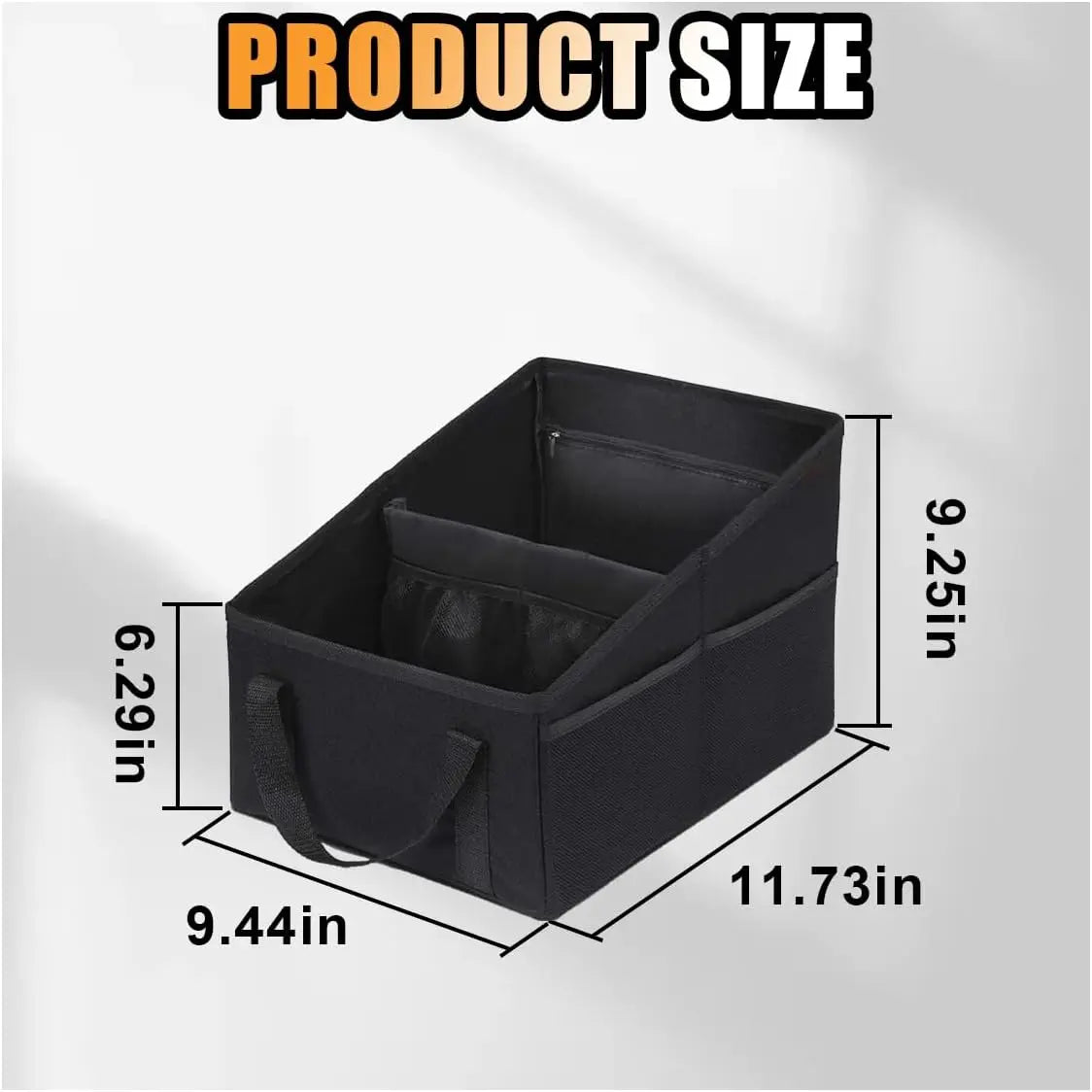 Car Seat Organizer, Foldable Car Storage Organizer with 4 Cup Holders, Rear & Front Seat Storage Bags, Black Wholesale Hub