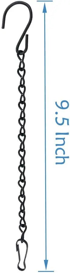 10 Pack 9.5 Inch Black Hanging Chains, Garden Plant Hangers for Hanging Bird Feeders, Billboards, Chalkboards, Basket, Planters, Lanterns, Wind Chimes and Decorative Ornaments Etc. Wholesale Hub