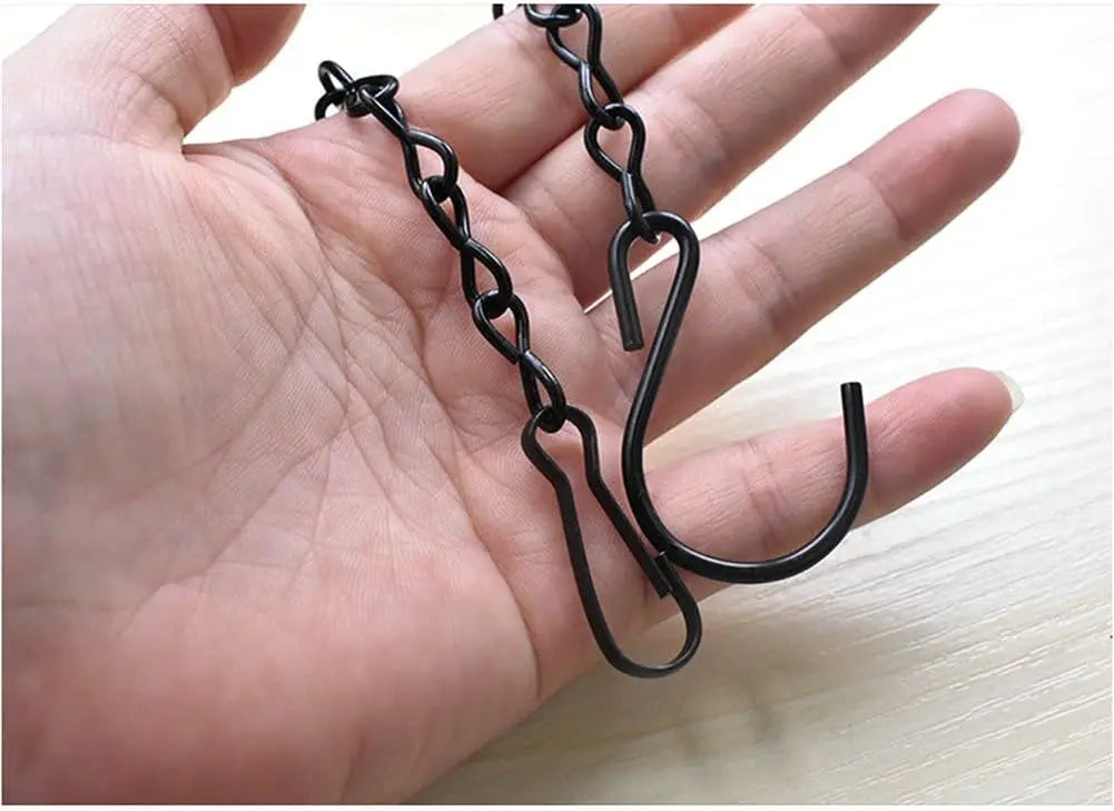 10 Pack 9.5 Inch Black Hanging Chains, Garden Plant Hangers for Hanging Bird Feeders, Billboards, Chalkboards, Basket, Planters, Lanterns, Wind Chimes and Decorative Ornaments Etc. Wholesale Hub