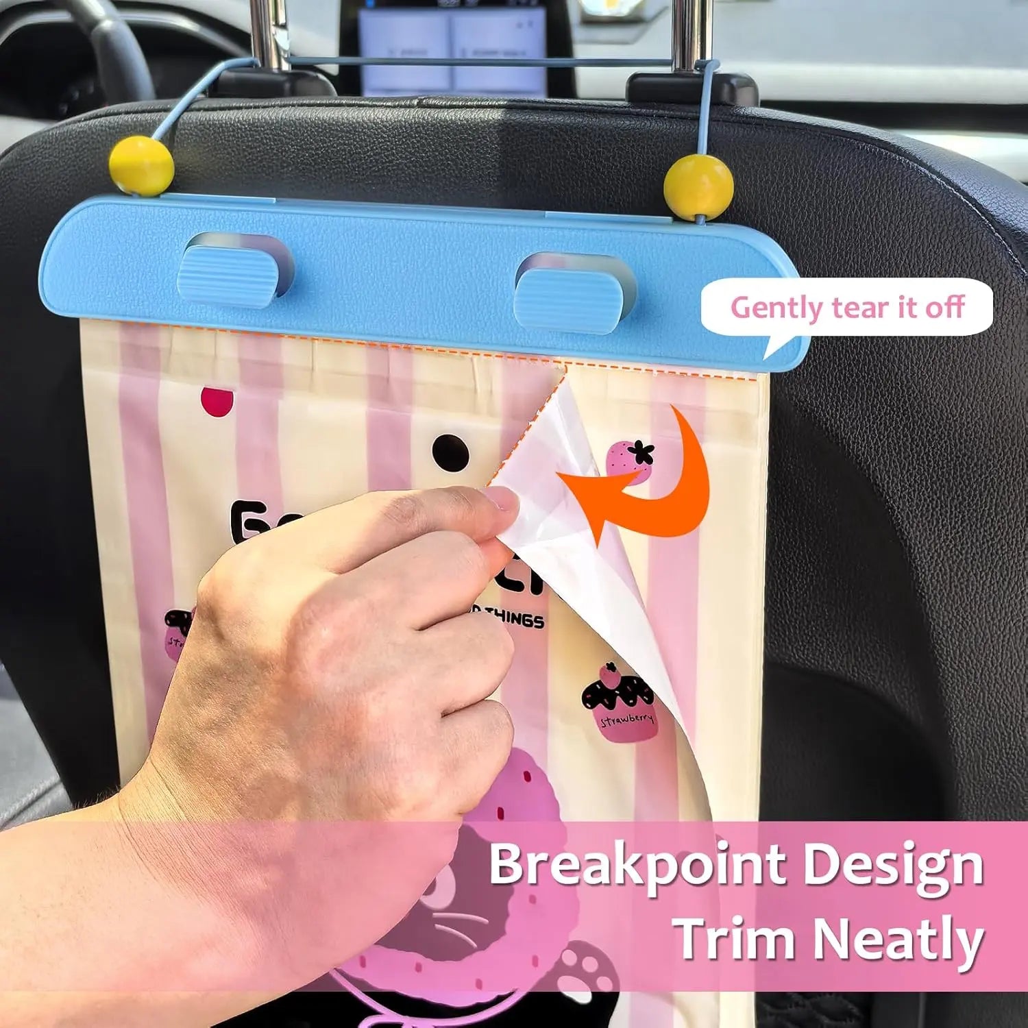 Disposable Car Trash Bag, 20 Pcs Car Garbage Bag Hanging Vehicle Trash Can Auto Rubbish Pouch Dustbin Bags Garbage Container Car Accessories, Leakproof, Smellproof, Portable for Women & Adults Wholesale Hub