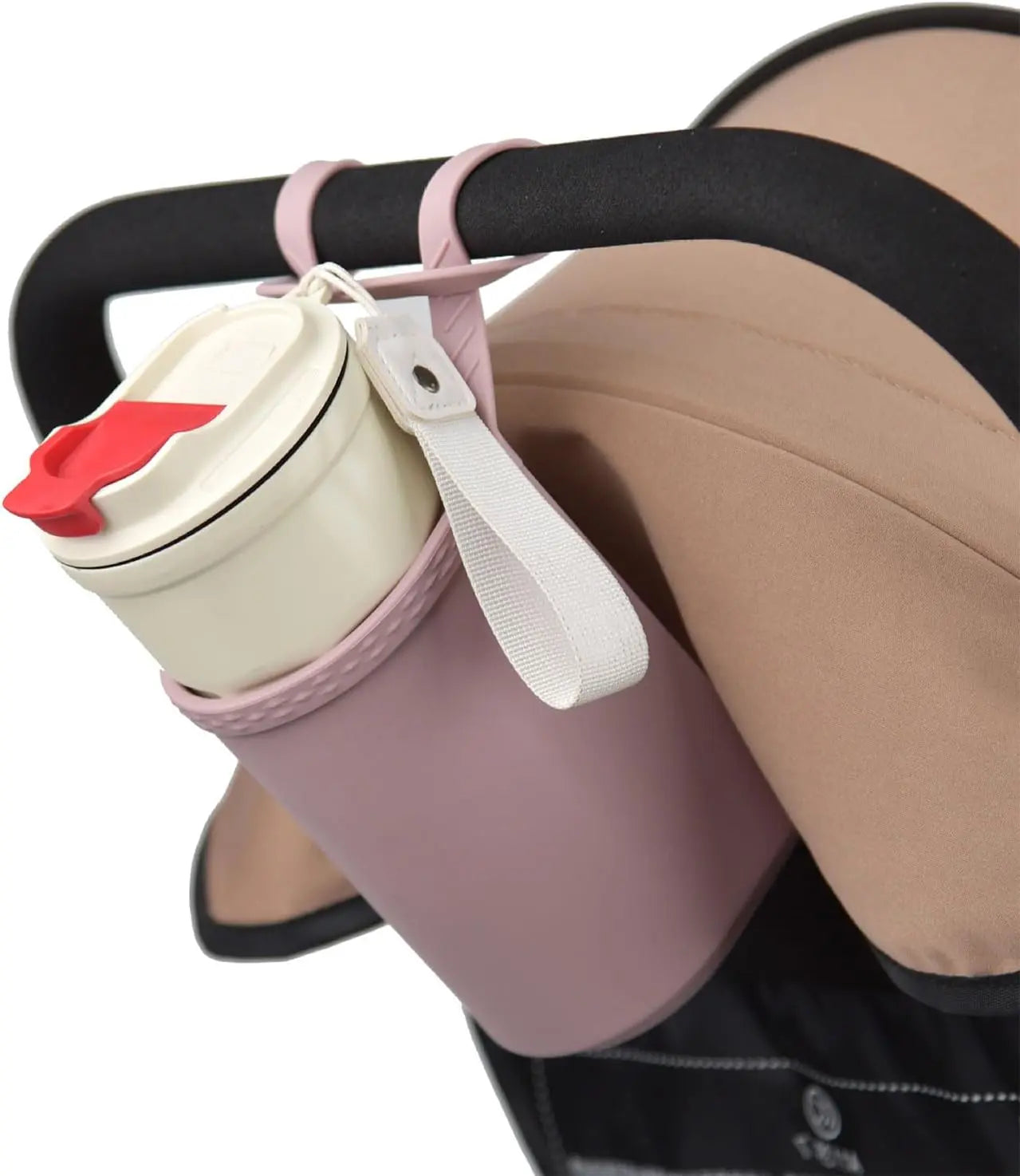 Universal Pink Stroller Silicon Cup Holder Hanging Storage Bag Wholesale Hub