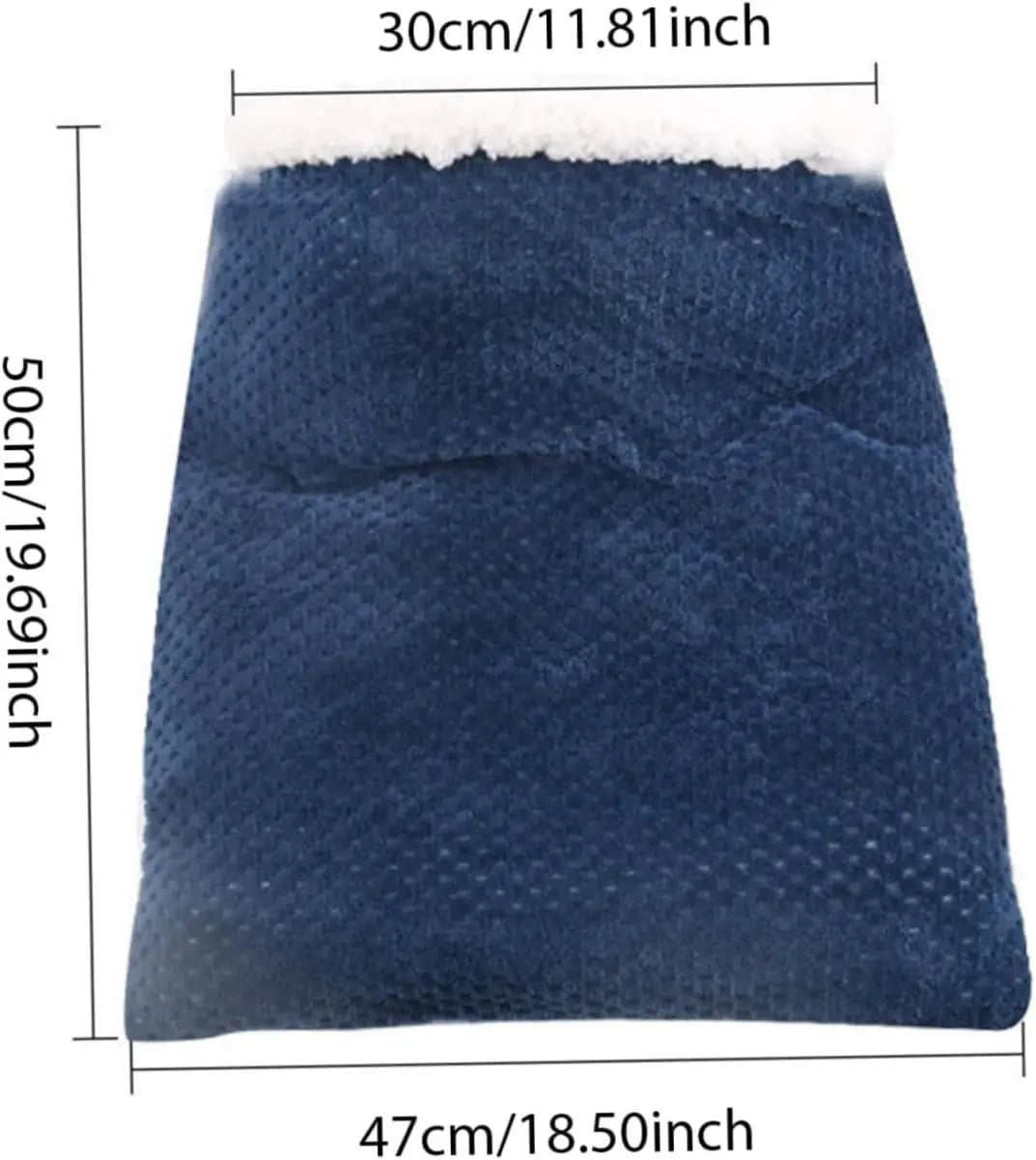 Cat Sleeping Bag Nest - Half-Closed Design - Plush & Fleece - Warm - Navy Blue - 1 Piece Wholesale Hub