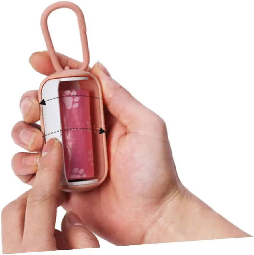 Dog Poop Bag Holder with Leash Hook Dispenser 5 Pack Wholesale Hub