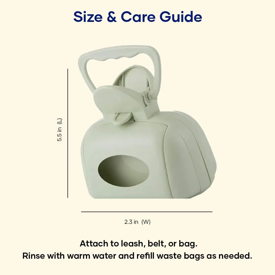 3-in-1 Dog Poop Bag Dispenser Blue Portable Leakproof Easy to Use Pet Waste Cleaning Helper Wholesale Hub