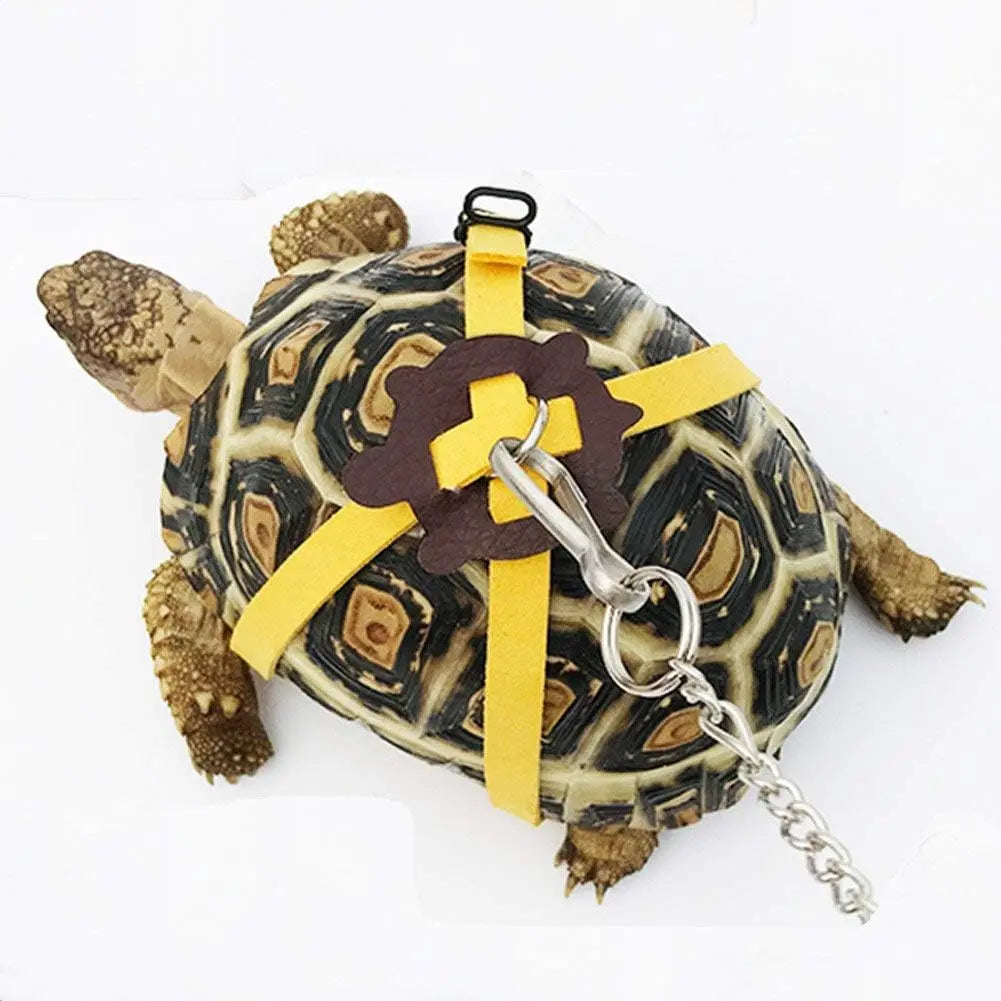 Yellow Turtle Harness Medium Size No Bell with Walking and Chest Straps Turtle Accessories for Turtles and Sea Turtles Wholesale Hub