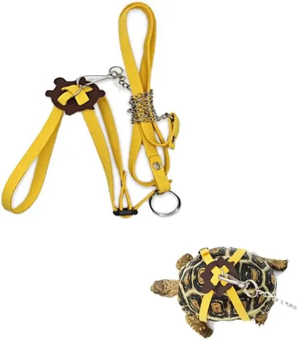 Yellow Turtle Harness Medium Size No Bell with Walking and Chest Straps Turtle Accessories for Turtles and Sea Turtles Wholesale Hub