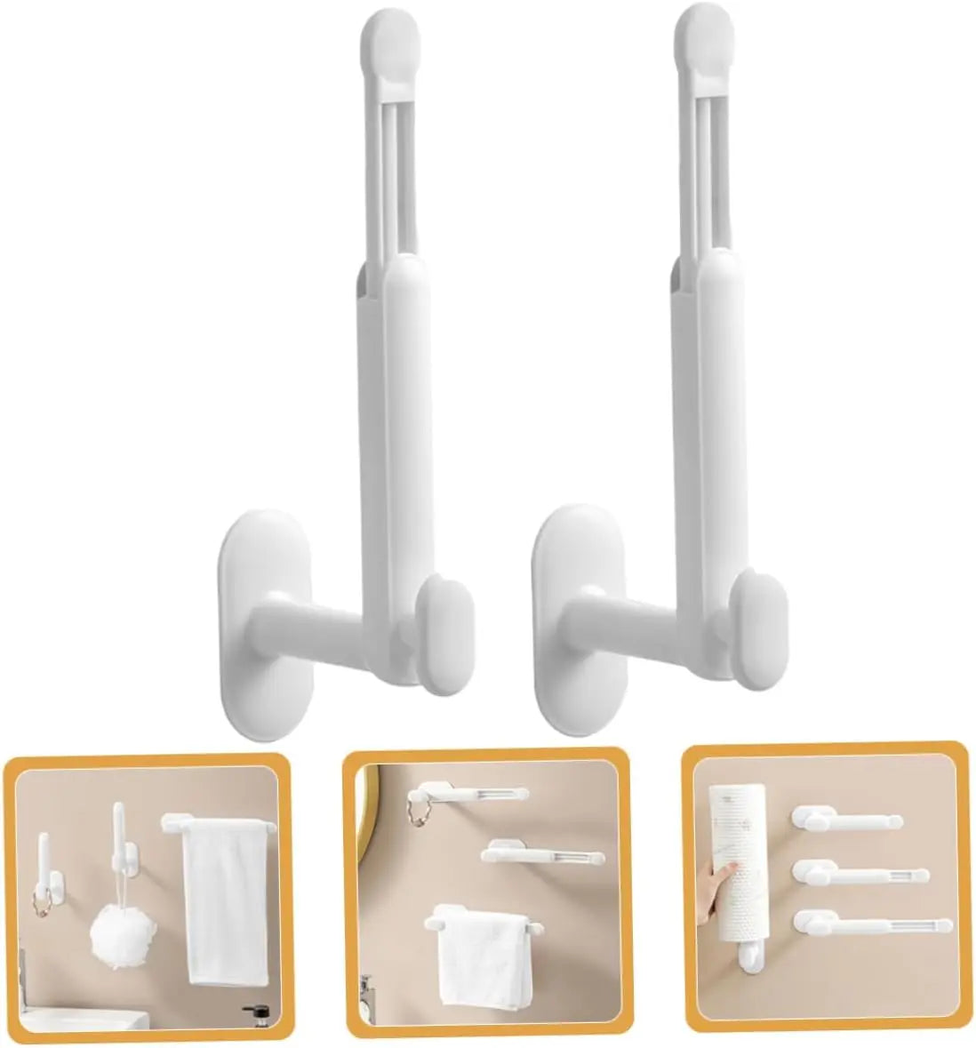 2 Pack Adjustable Hair Accessory Organizer with Hair Tie Holder White Wholesale Hub