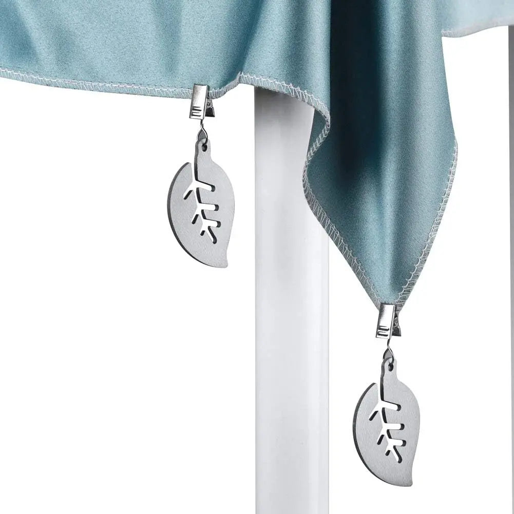 Stainless Steel Tafelkleedgewichten Leaf Shaped Multifunctional 5x7cm Silver 8 Piece Set Wholesale Hub