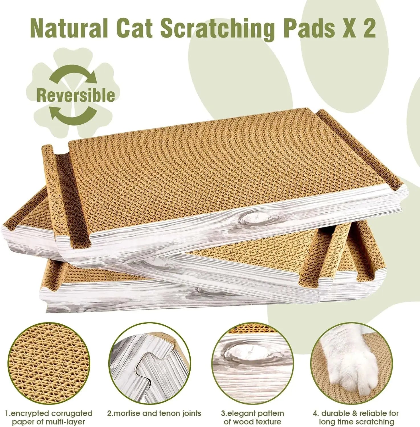 Foldable Triangle Cat Scratcher - 6 Usable Sides Cat Scratcher for Indoor Cats - Vertical Cat Board Pads Wholesale Hub