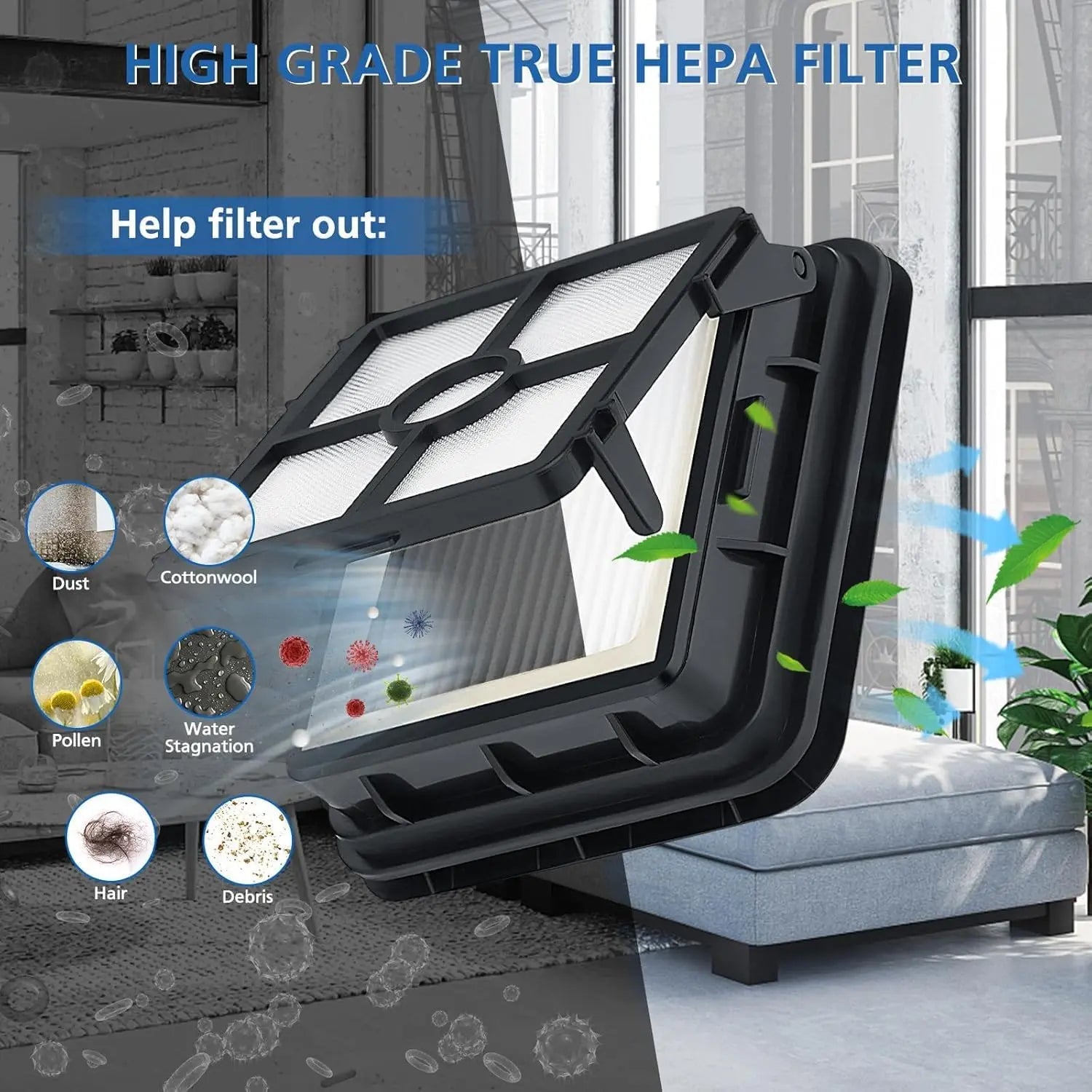 Replacements Compatible with Bissell CrossWave, 3 Multi-Surface Brush Roll 1868 + 3 Vacuum Filter 1866 Vacuum Filter, Compare to Part 1608683, 160-8683, 1608684 Wholesale Hub