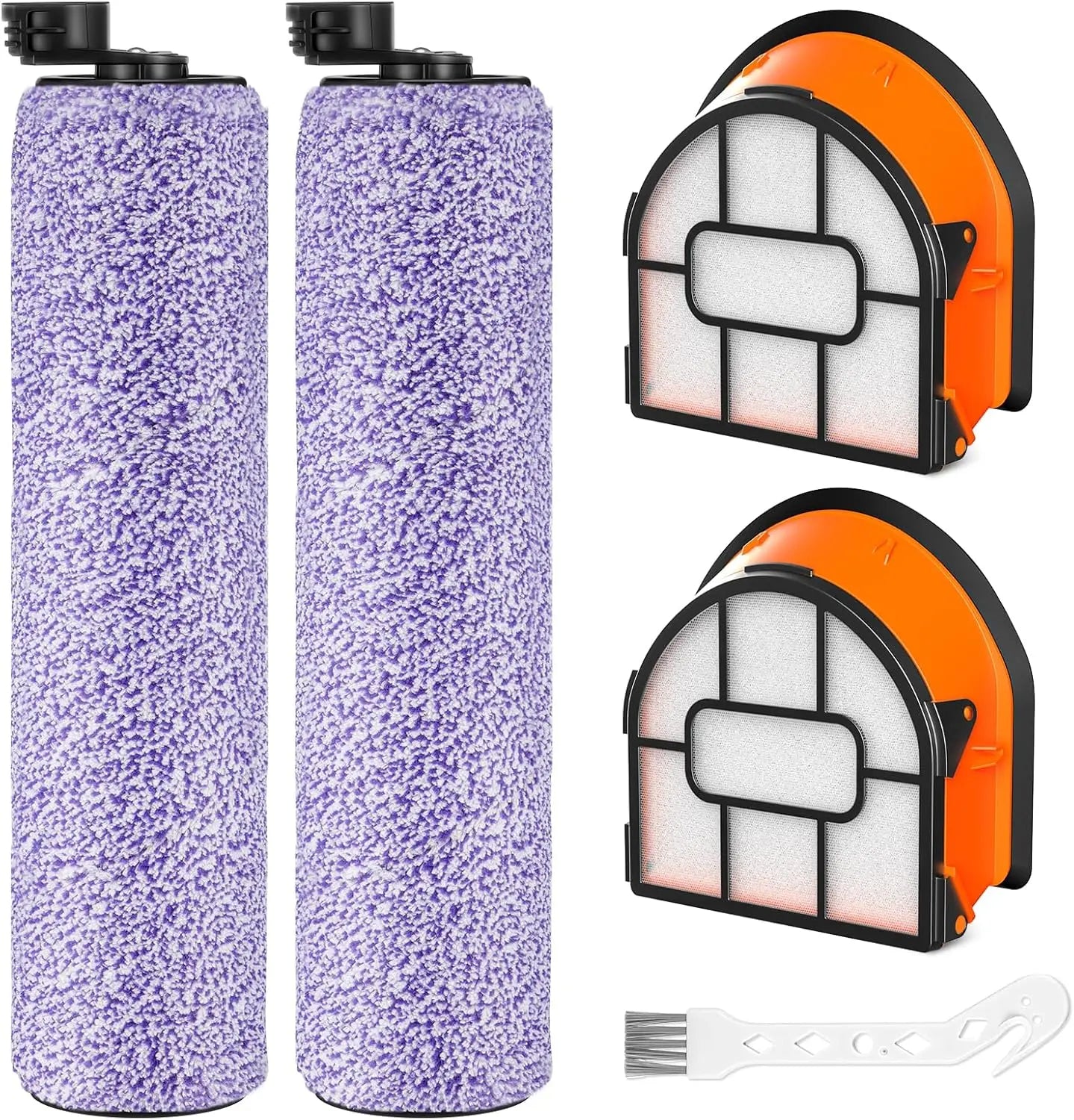 WDB1F2 Replacement Brushroll & Filter Bundle Compatible with Shark Hydrovac WD101 WD201 WD100 WD200 AW201 WD200C WD201C WD101C HydroVac XL 3-in-1 Vacuum Cleaner,Compare Parts WDB1, WDB2, WDFF1, WDFF2 Wholesale Hub