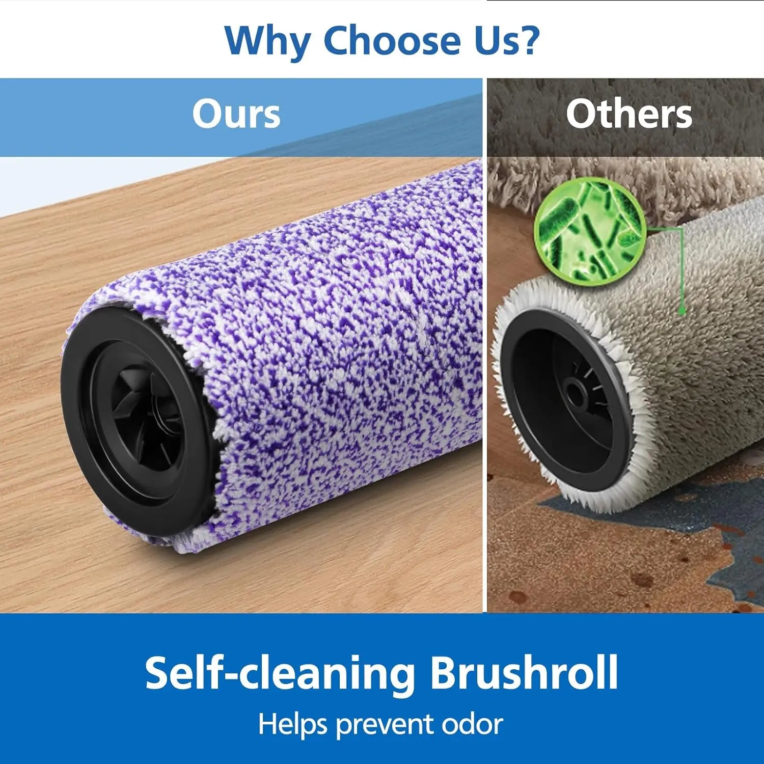 WDB1F2 Replacement Brushroll & Filter Bundle Compatible with Shark Hydrovac WD101 WD201 WD100 WD200 AW201 WD200C WD201C WD101C HydroVac XL 3-in-1 Vacuum Cleaner,Compare Parts WDB1, WDB2, WDFF1, WDFF2 Wholesale Hub