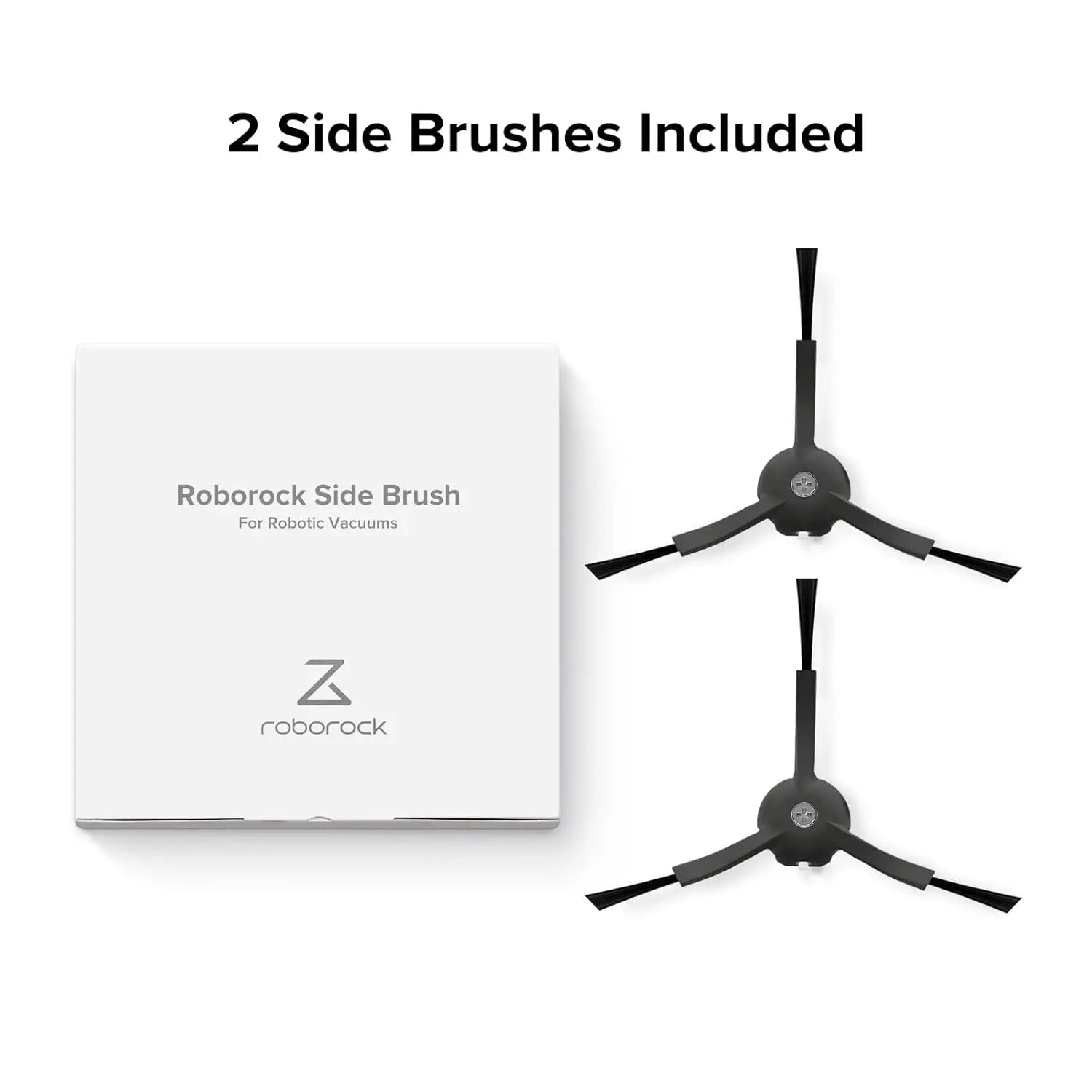 Side Brushes Replacement (2 Pieces) for S8 Pro Ultra, S7 Max Ultra, Qrevo, Qrevo Slim, Series of S7 MaxV/S7/Q7Max/Q8 Max/S8/Q7/Q5/S6/S5/S4/E5/E4/E3/E2 Robot Vacuum Cleaner, Black Wholesale Hub