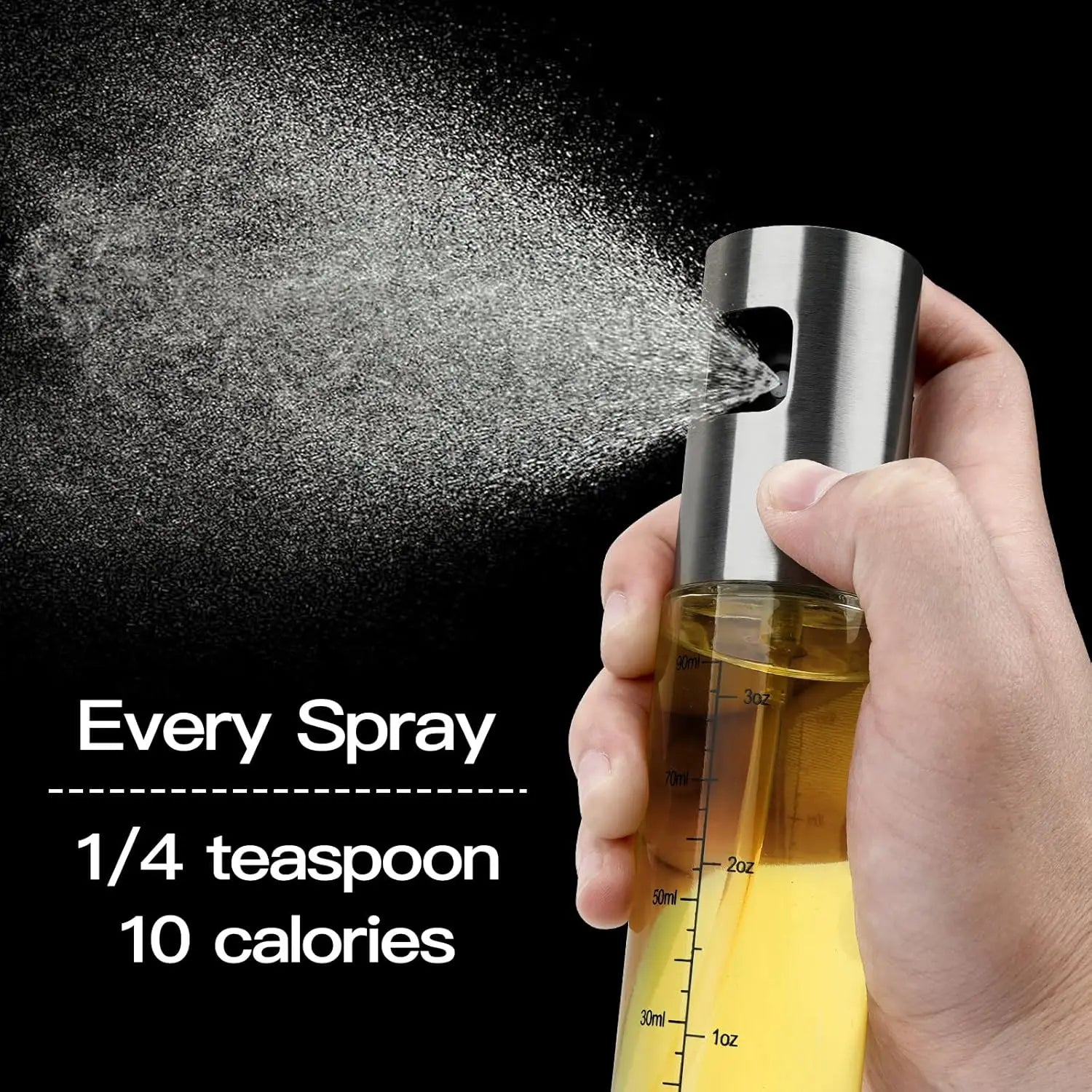 Oil Sprayer for Cooking, 2 Pack Upgraded Olive Oil Spray Bottle Mister Refillable with Scale Air Fryer Accessories for Kitchen, Salad, Baking, BBQ, Frying Wholesale Hub