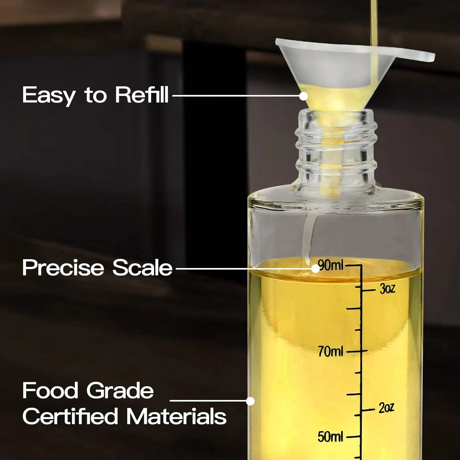 Oil Sprayer for Cooking, 2 Pack Upgraded Olive Oil Spray Bottle Mister Refillable with Scale Air Fryer Accessories for Kitchen, Salad, Baking, BBQ, Frying Wholesale Hub