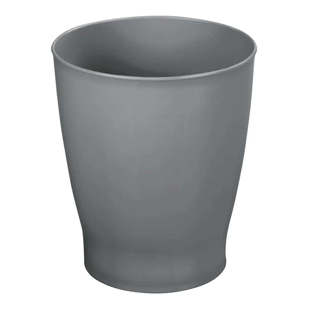 Round Plastic Bathroom Garbage Can, 1.25 Gallon Wastebasket, Garbage Bin, Trash Can for Bathroom, Bedroom, and Kids Room - Small Trash Can - Fyfe Collection - Charcoal Gray Wholesale Hub