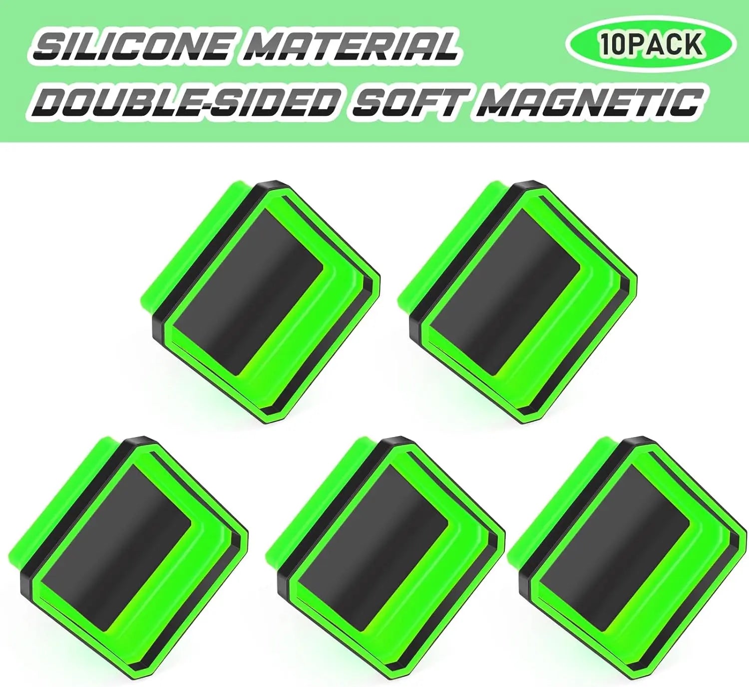 10 Pcs Magnetic Tool Tray Collapsible Foldable Parts Trays Set Magnetic Screw Tray Magnetic Parts Bowl Square Silicone Magnetic Tool for Bolts Nuts Washers Pins Screw Parts (Green) Wholesale Hub