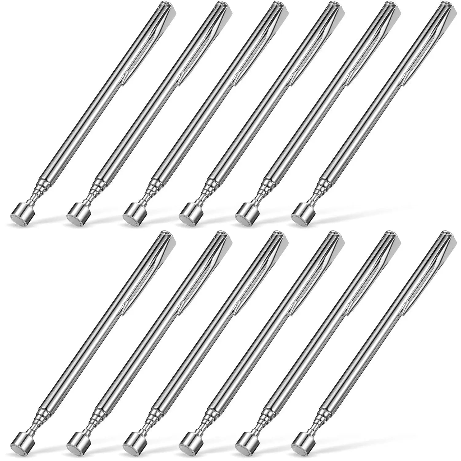 12 Pieces Telescoping Magnet Pickup Tools in 2 Lb Magnetic Stick Gadget with Pocket Clip Magnet Tool to Retrieve Screws Nuts Pins for Men Birthday, Father's Day, Valentine Wholesale Hub