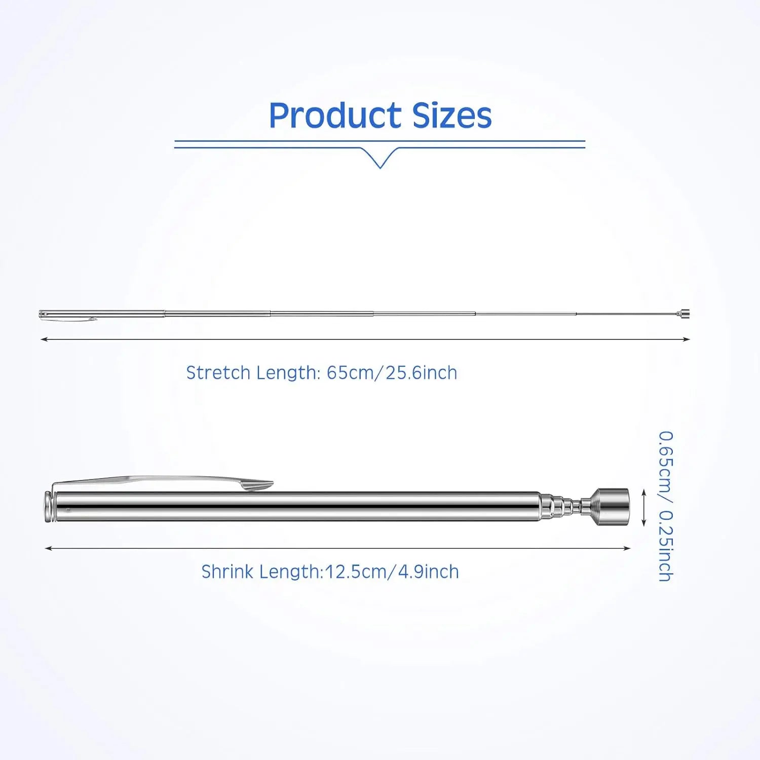 12 Pieces Telescoping Magnet Pickup Tools in 2 Lb Magnetic Stick Gadget with Pocket Clip Magnet Tool to Retrieve Screws Nuts Pins for Men Birthday, Father's Day, Valentine Wholesale Hub