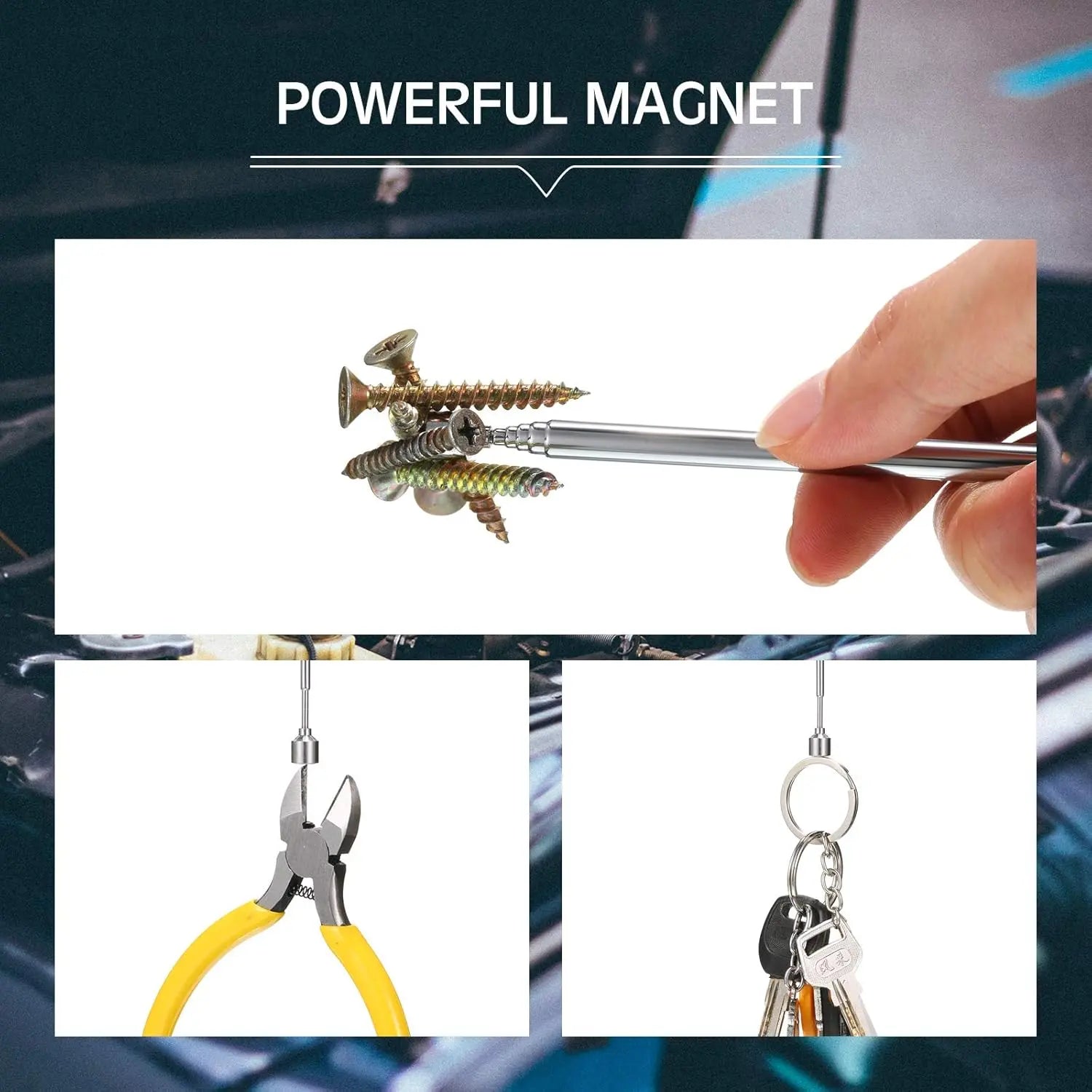 12 Pieces Telescoping Magnet Pickup Tools in 2 Lb Magnetic Stick Gadget with Pocket Clip Magnet Tool to Retrieve Screws Nuts Pins for Men Birthday, Father's Day, Valentine Wholesale Hub