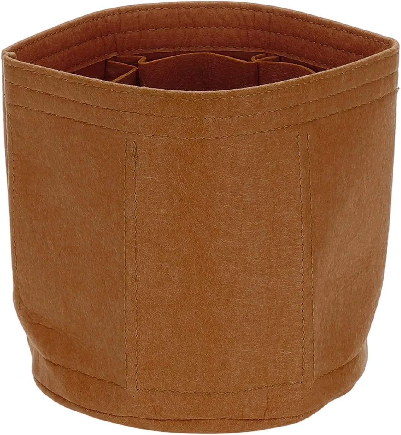 Purse Organizer Insert, 8" x 8" Portable Felt Organizer Bags Round Multiple Compartments Purse Liner for Bucket Bag, Domed Satchel, Tote Bag, Handbag Shaper, Camel Wholesale Hub