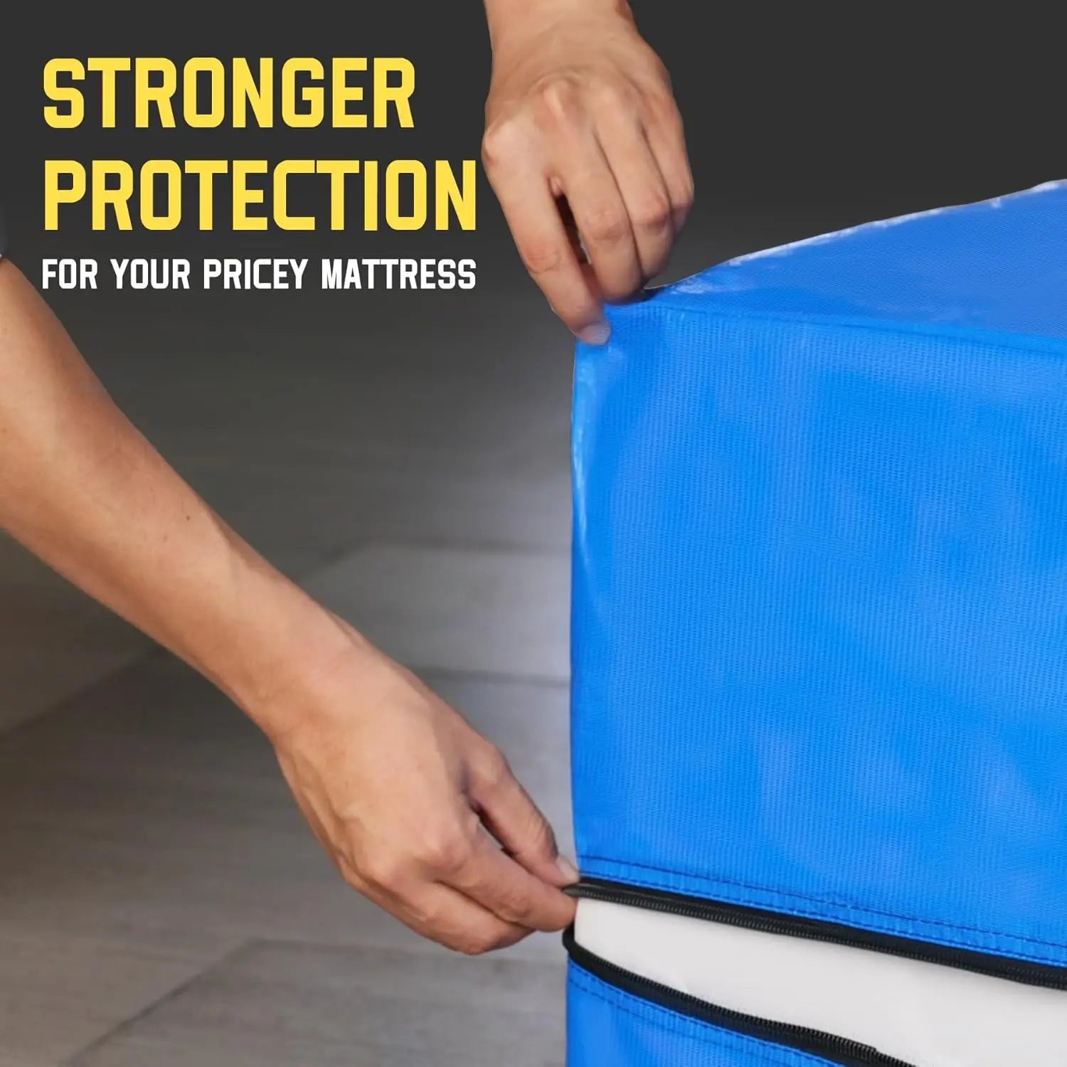 Mattress Bag for Moving & Storage of Full Size, Heavy Duty Mattress Cover for Moving with 12 Handles and Dual Zippers Closure, Thick Reusable Mattress Protector for Moving Supplies & Moving Bags Wholesale Hub