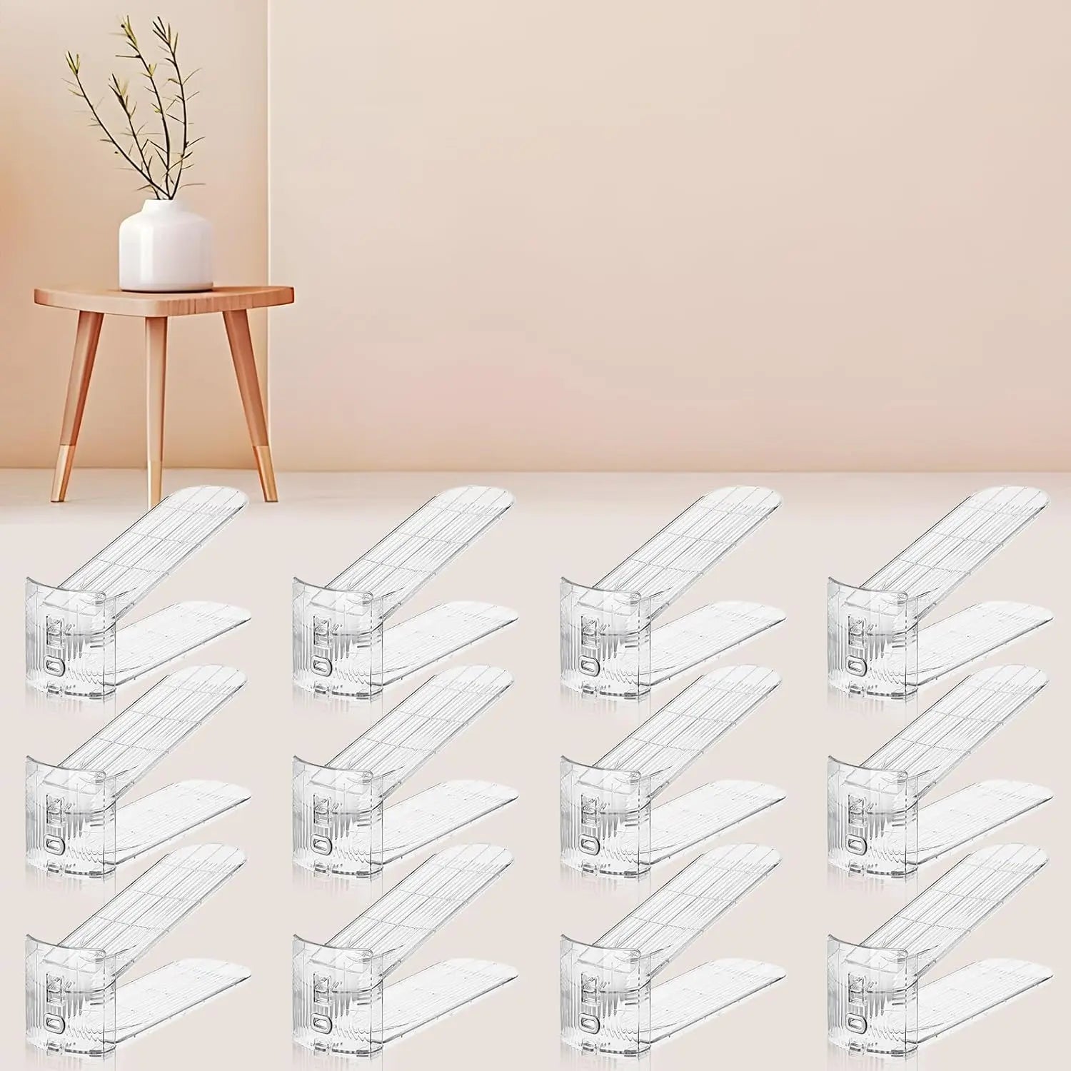 Shoe Slots Organizer for Closet,12PACK Shoe Stacker Shoe Rack Organizer for Closet Space Saver Storage Shoe Holder Organization(Transparent) Wholesale Hub