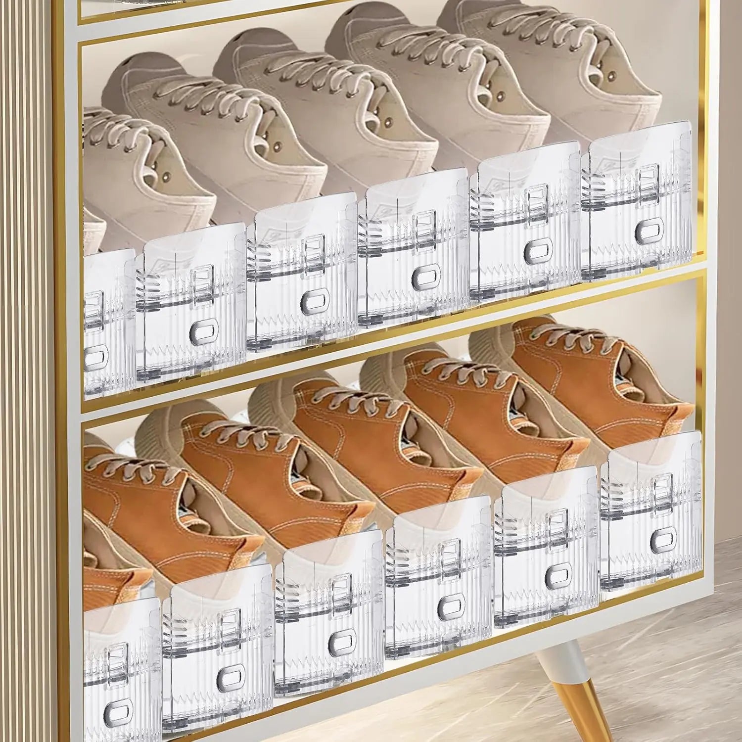 Shoe Slots Organizer for Closet,12PACK Shoe Stacker Shoe Rack Organizer for Closet Space Saver Storage Shoe Holder Organization(Transparent) Wholesale Hub