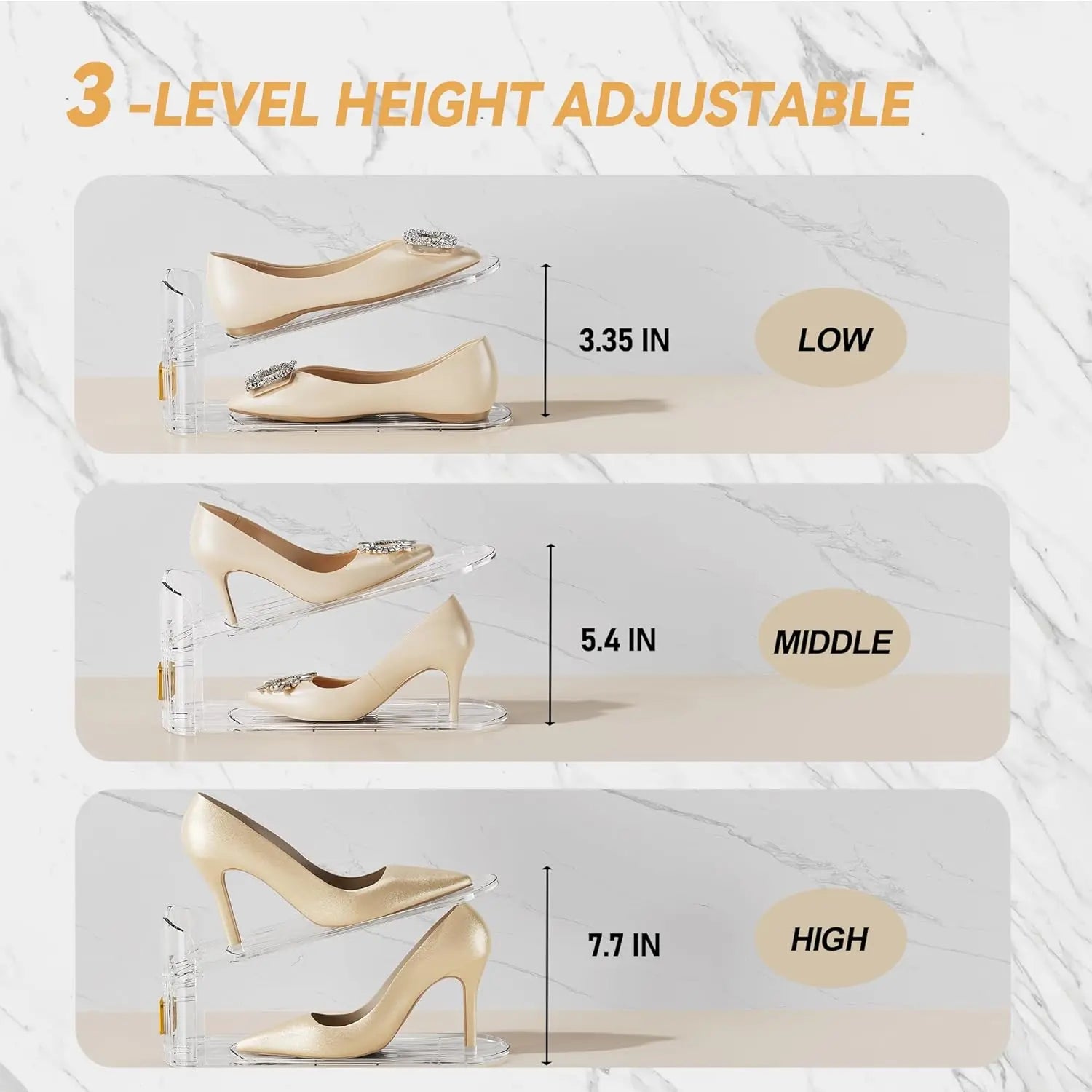 Shoe Slots Organizer for Closet, Shoe Stacker Organizer Double Layer Stack Shoe Rack, Shoe Display Shelf 50% Space Saver Storage Holder for Closet, 12PACK Wholesale Hub