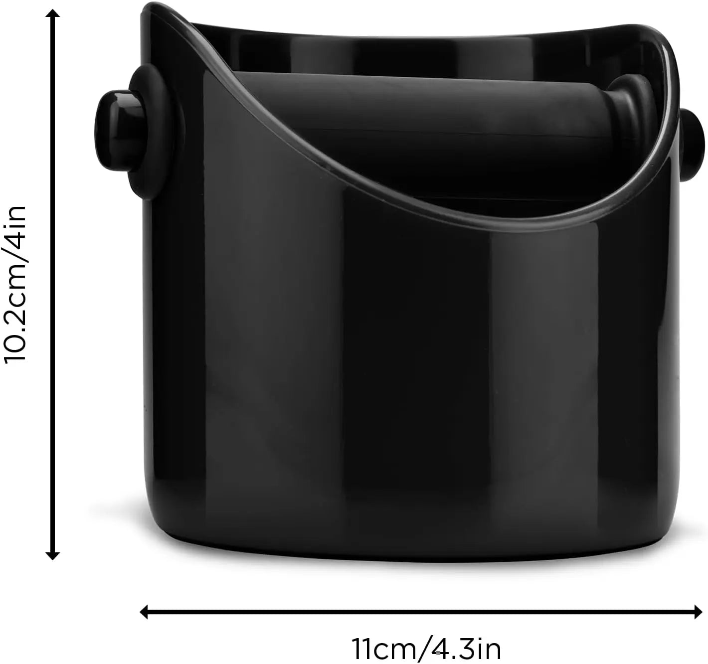Grindenstèin Sturdy, Compact, Modern Space-Saving Espresso Coffee Grind Knock Box - Black Wholesale Hub