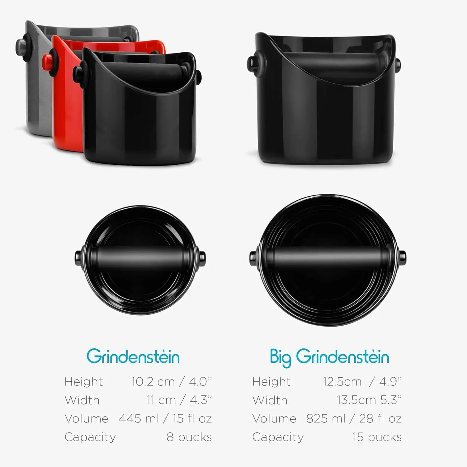 Grindenstèin Sturdy, Compact, Modern Space-Saving Espresso Coffee Grind Knock Box - Black Wholesale Hub