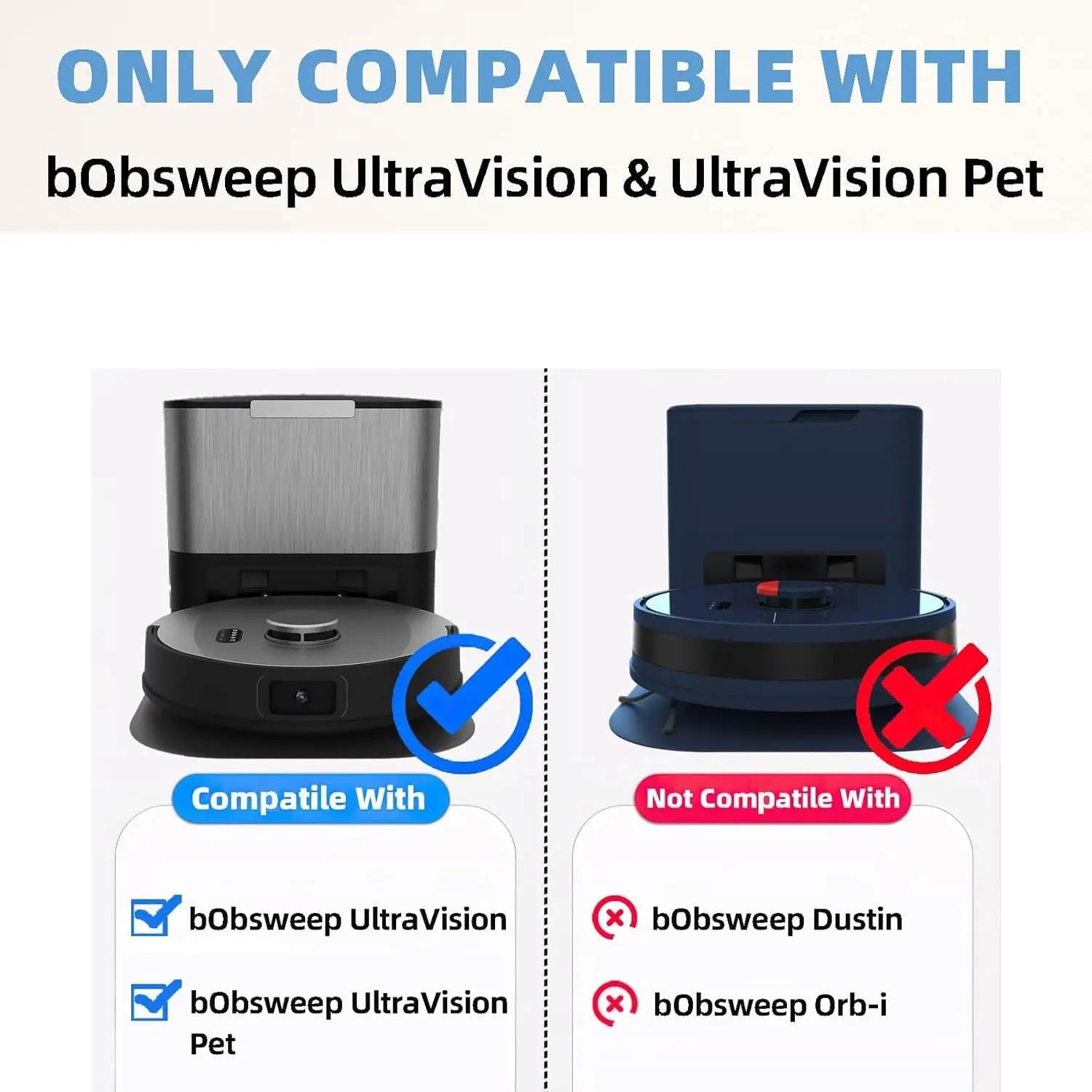 6 Pack Dust Bags for bObsweep UltraVision for UltraVision Pet Self Empty Robot Vacuum Replacement Accessory Parts Wholesale Hub