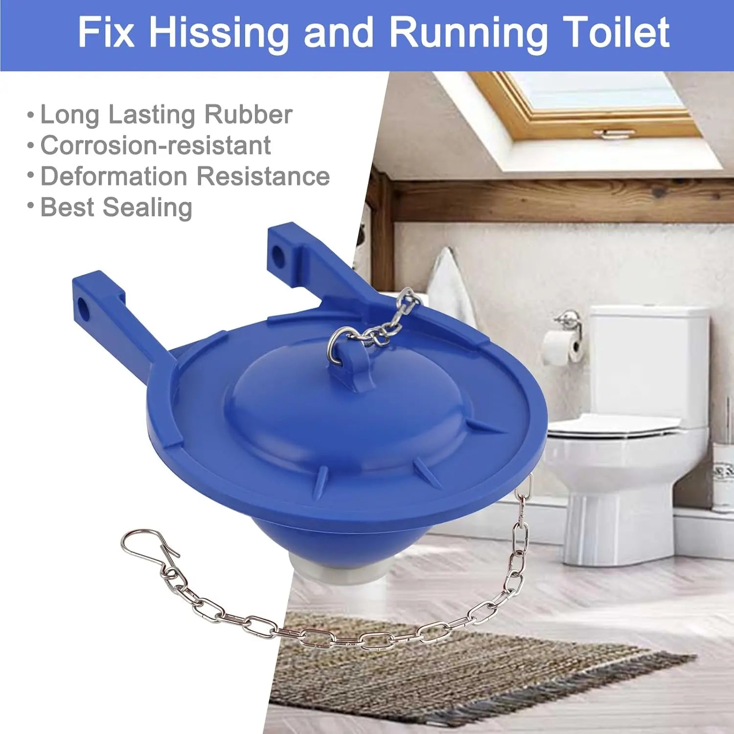 Large 3-Inch Toilet Flapper with Toilet Handle Replacement Compatible with TOTO THU068#CP Trip Lvr Wholesale Hub