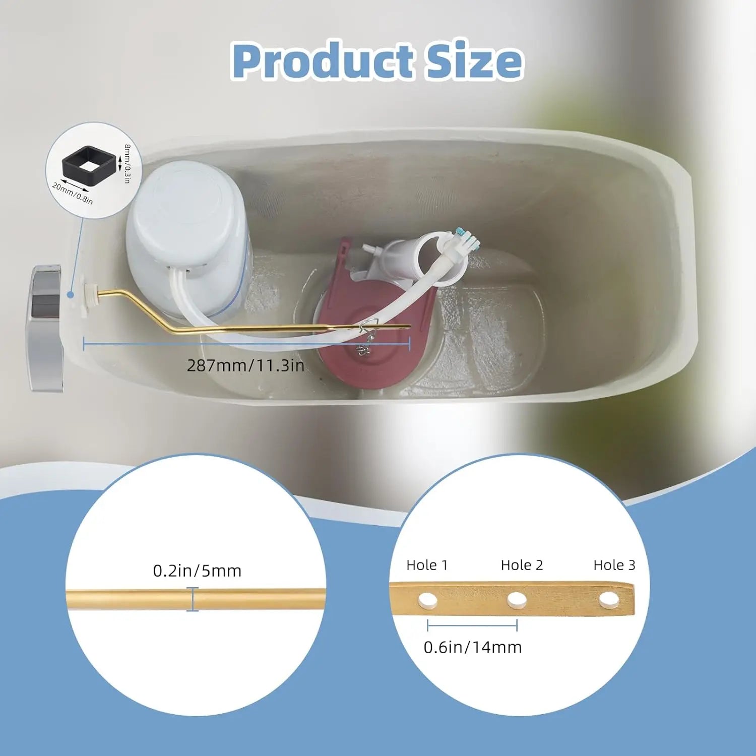 Large 3-Inch Toilet Flapper with Toilet Handle Replacement Compatible with TOTO THU068#CP Trip Lvr Wholesale Hub