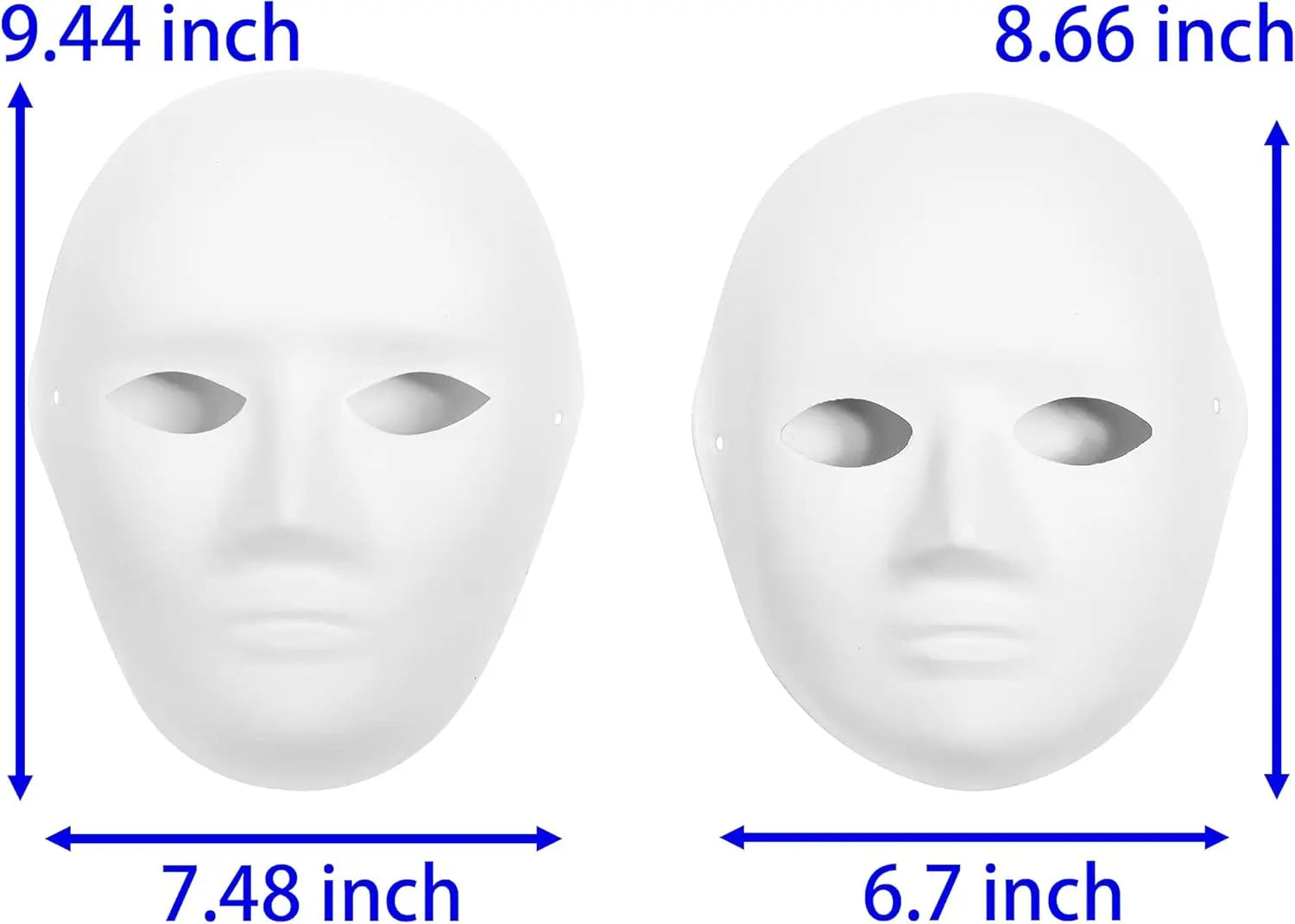 (30+16PCS) Paper Mache Masks & Cat Mask White Blank for Party, Cosplay, Artistic Projects, Theater, Halloween, Masquerade Parties, Classroom Art Wholesale Hub