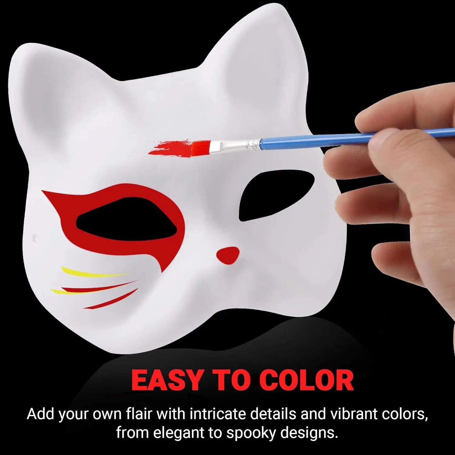 (30+16PCS) Paper Mache Masks & Cat Mask White Blank for Party, Cosplay, Artistic Projects, Theater, Halloween, Masquerade Parties, Classroom Art Wholesale Hub