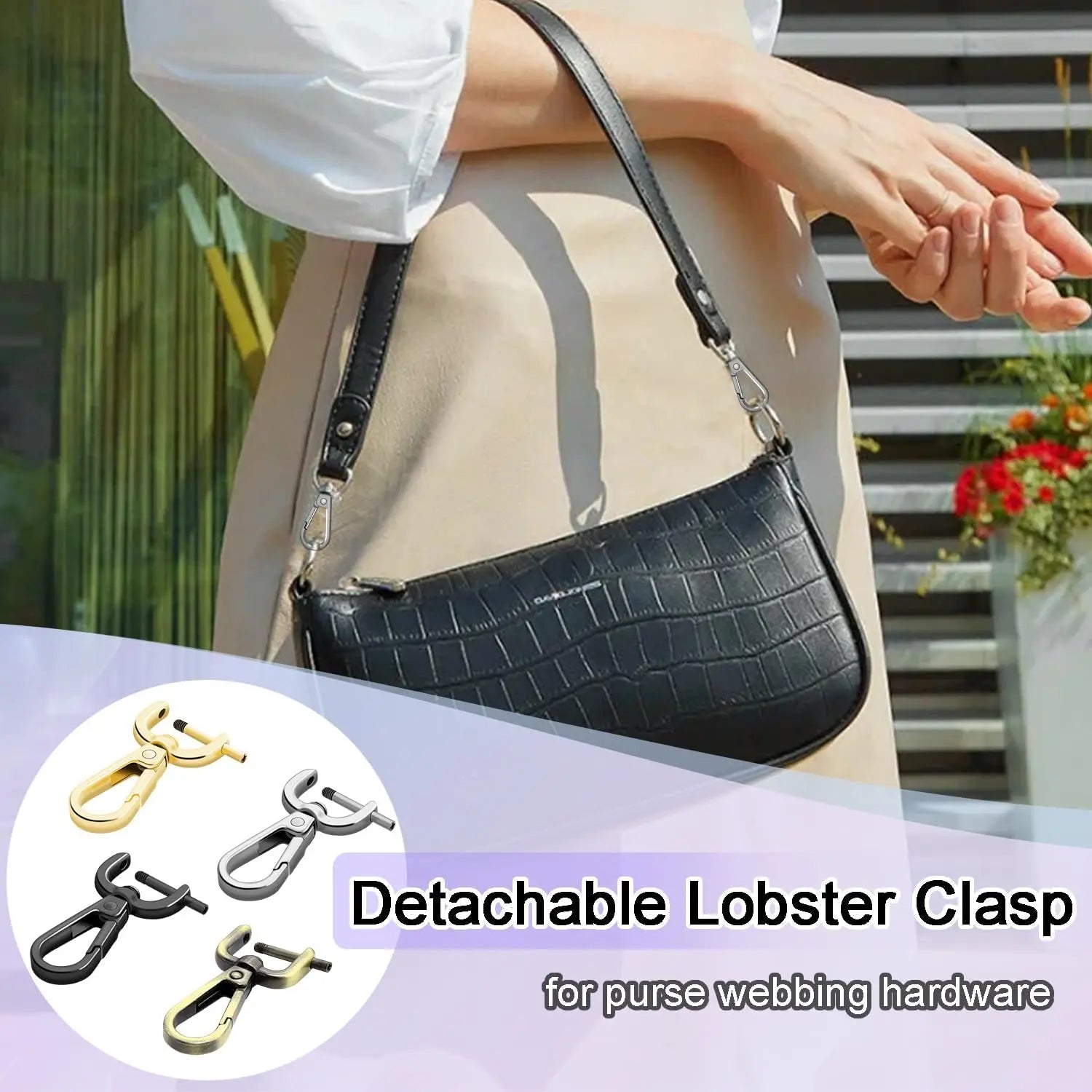 CooBigo 4Pack 5/8 Inch Detachable Snap Hook Swivel Clasp, Metal Swivel Lobster Claw Clasps for Paracord Lanyard, Purse Strap Clips Extender Hardware, Backpack Pendant, Pets Collar Accessory (Black) Wholesale Hub