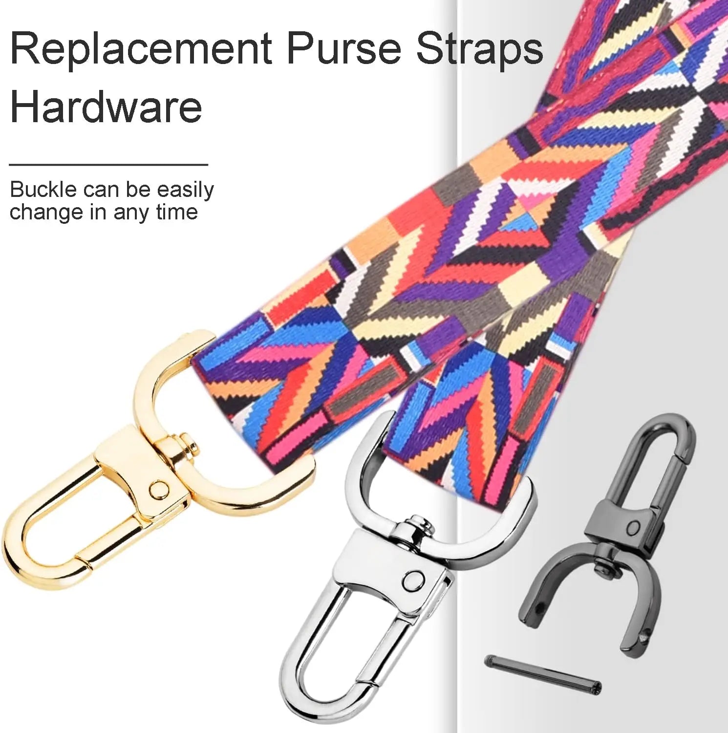 6 Pack 1 Inch Detachable Snap Hook Swivel Clasp, Metal Lobster Claw Clips Clasp with Screwdriver for Replacement Purse Keychain Hardware, Keyring Clip, Pets Collar Accessories (Black) Wholesale Hub