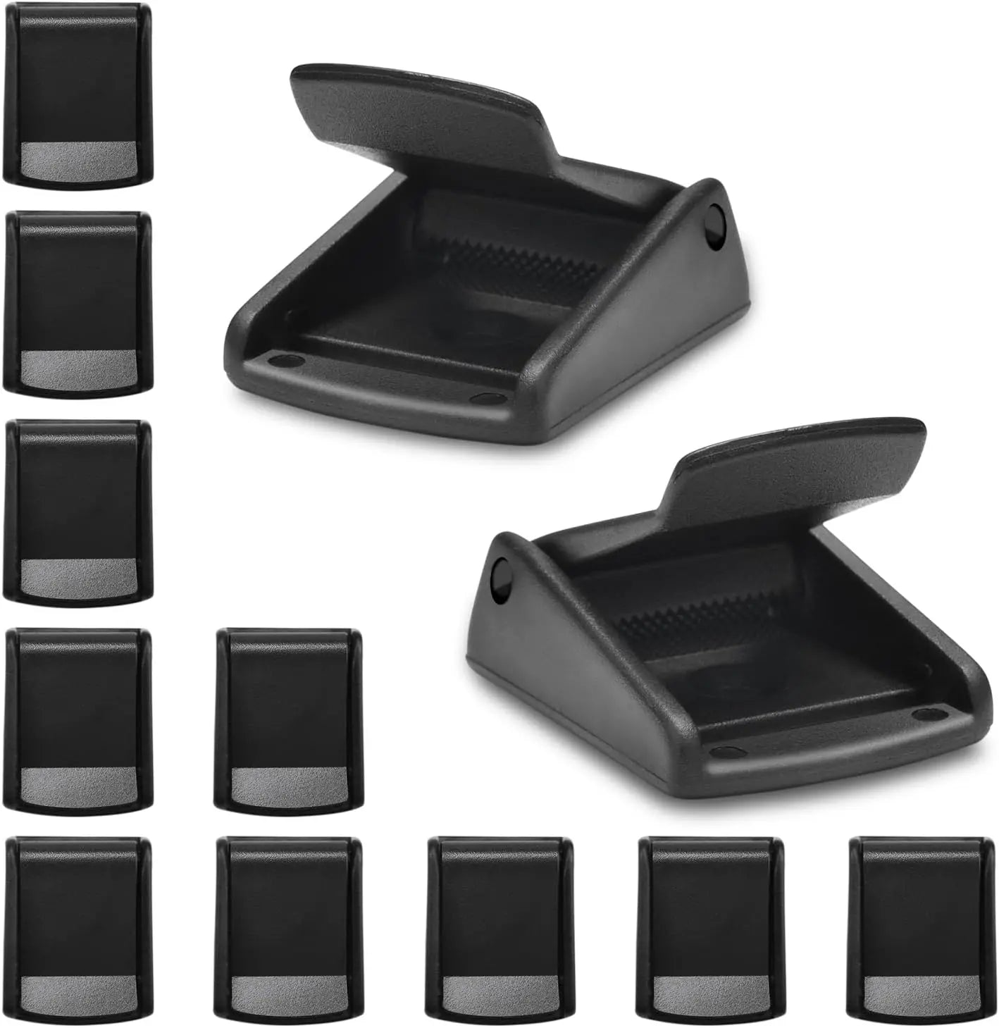 CooBigo 10Pack 1 Inch Black Cam Buckles, Plastic Toggle Buckle Clip for Pet Chest Vest, Car Roof Bag, Backpack Luggage Straps, Belt DIY Craft Accessories (25.5mm) Wholesale Hub