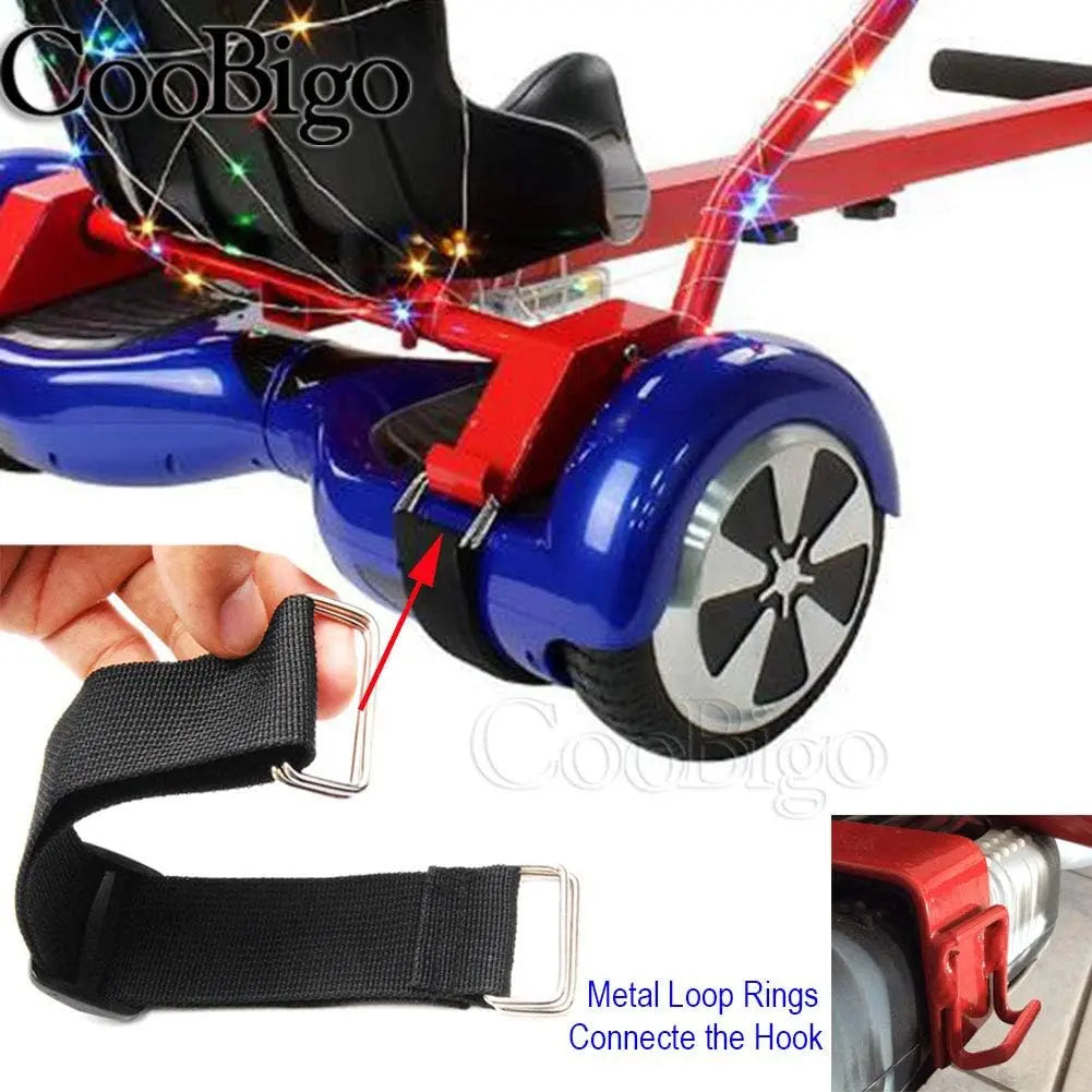 2 Pack Hoverboard Seat Attachment Straps, HoverKart Replacement Straps Adjustable with Tri-Glide Buckle Polypropylene PP Webbing Adjustment Strap Width 1-1/2" Wholesale Hub