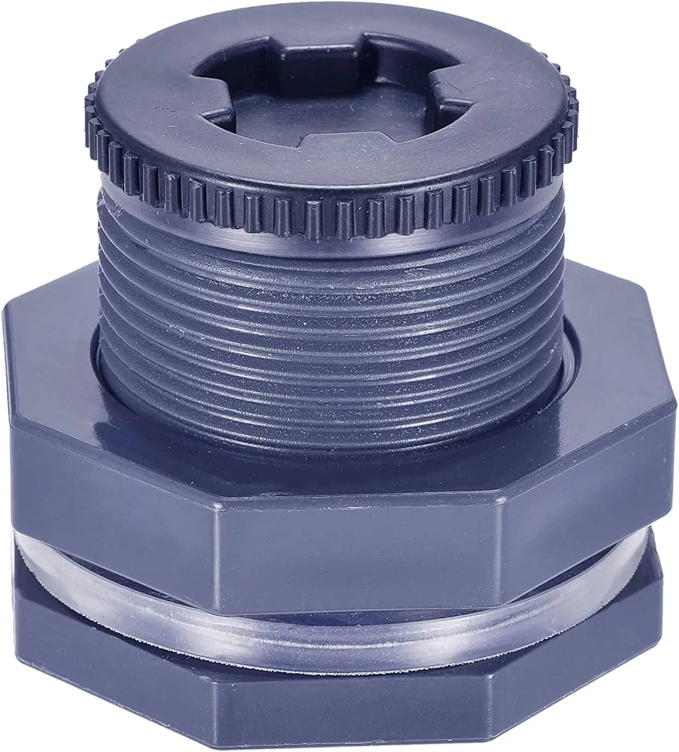 2” Female PVC Bulkhead Fitting with Plug Silicon Seal Gasket Water Tank Connector for 3 Inch Hole Saw Rain Barrels, Aquariums Wholesale Hub