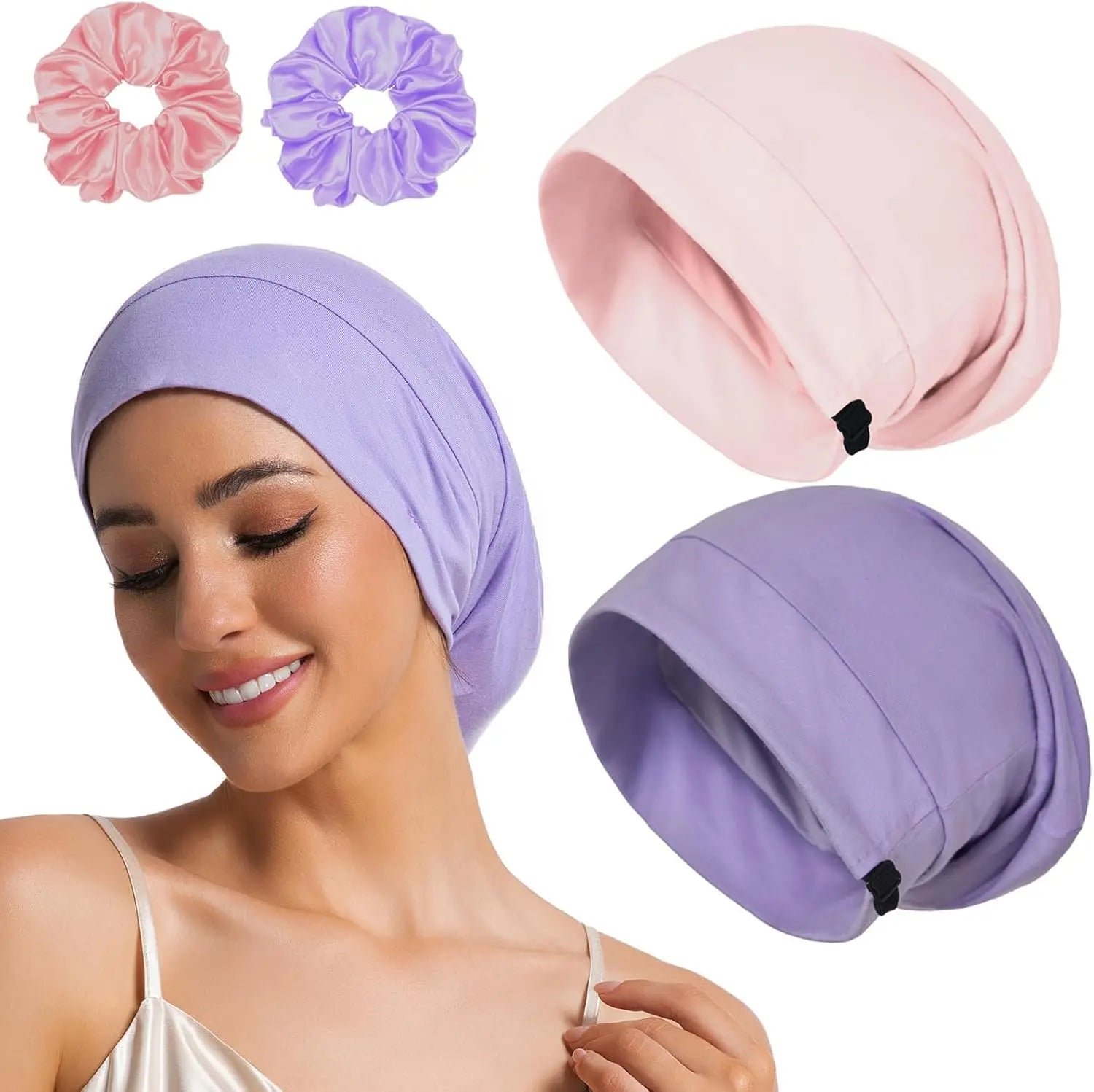 Sleep Cap Bonnet for Sleeping Black Women Men, Adjtable Cooling Lining Bonnets for Curly Hair Wrap Braids Beanie Night Hat Wholesale Hub