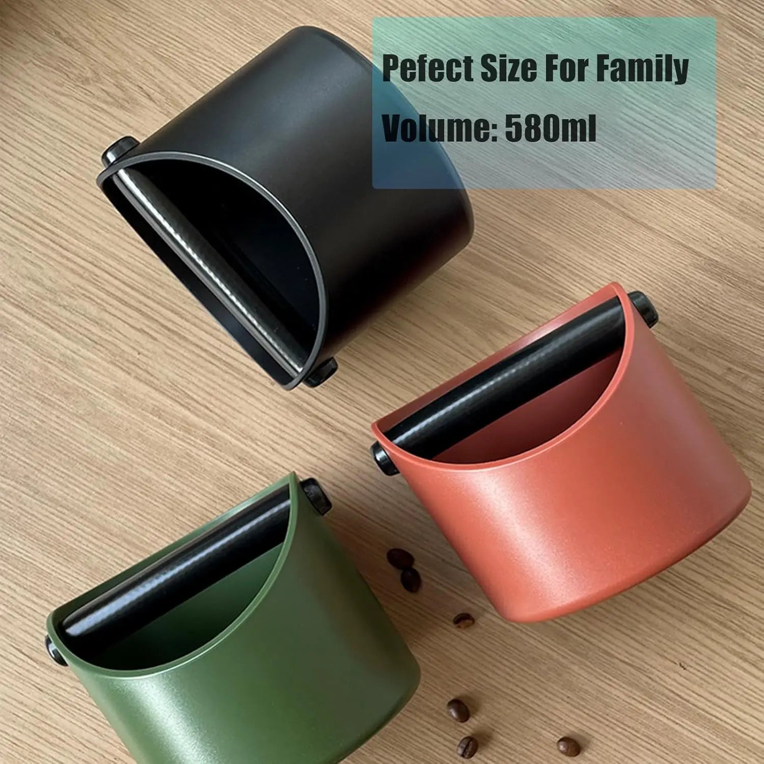 Coffee Knock Box, 4.6 in, Barista Style Espresso Grounds Knock Box, Removable Plastic Knock Rod, Non-Slip Base, Espresso Maker Accessory (Black) Wholesale Hub