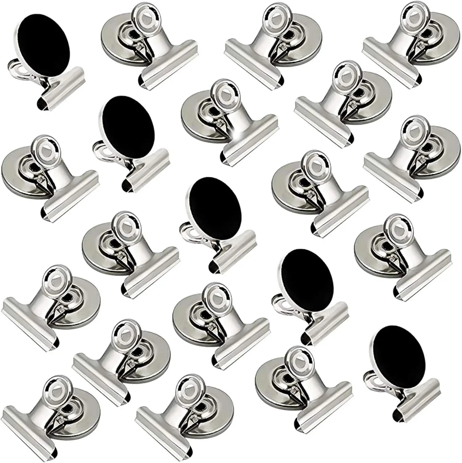 20 Pack Fridge Magnets Refrigerator Magnets, Strong Magnetic Clips Heavy Duty, Magnet Clips for Whiteboard, Magnets for Fridge Locker Office Accessories (Silver) Wholesale Hub