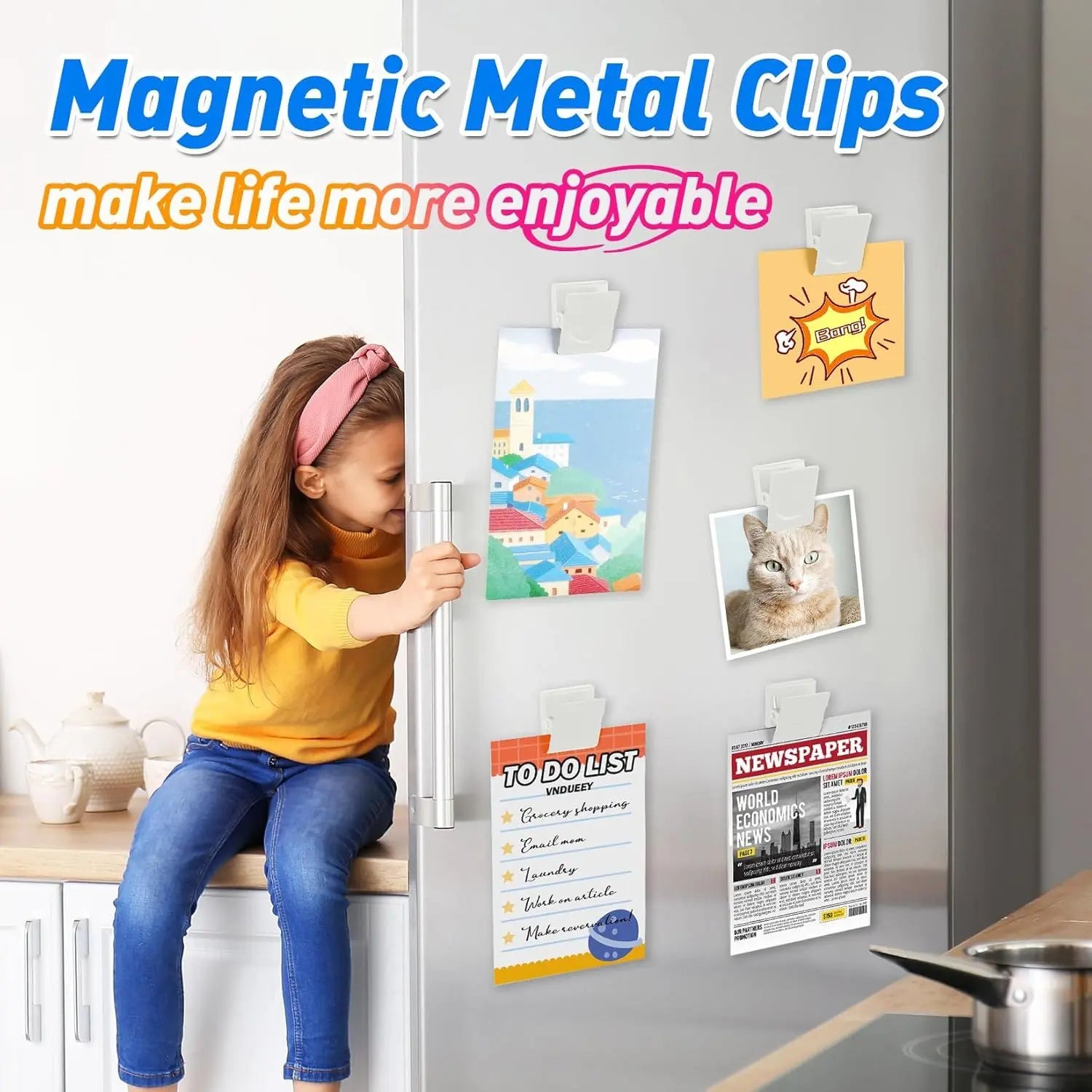 24Pcs Whiteboard Magnets, Strong Magnetic Clips Refrigerator Magnet, Magnet Clips Heavy Duty, White Metal Clip with Magnets for Home, Office, Classroom Teacher Supplies Wholesale Hub