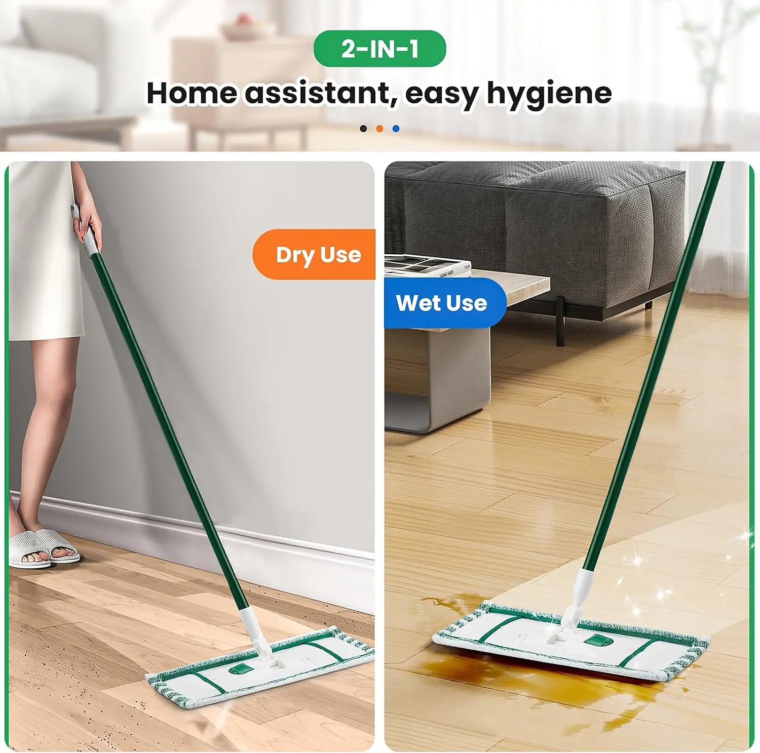 4 Pack Microfiber Mop Heads for Libman Microfiber Floor Mop, Mop Pads Refills for Libman Mop Head Replacement, Reusable & Washable Pads for Multi-Surface Floors, Wet & Dry Cleaning Pad Wholesale Hub
