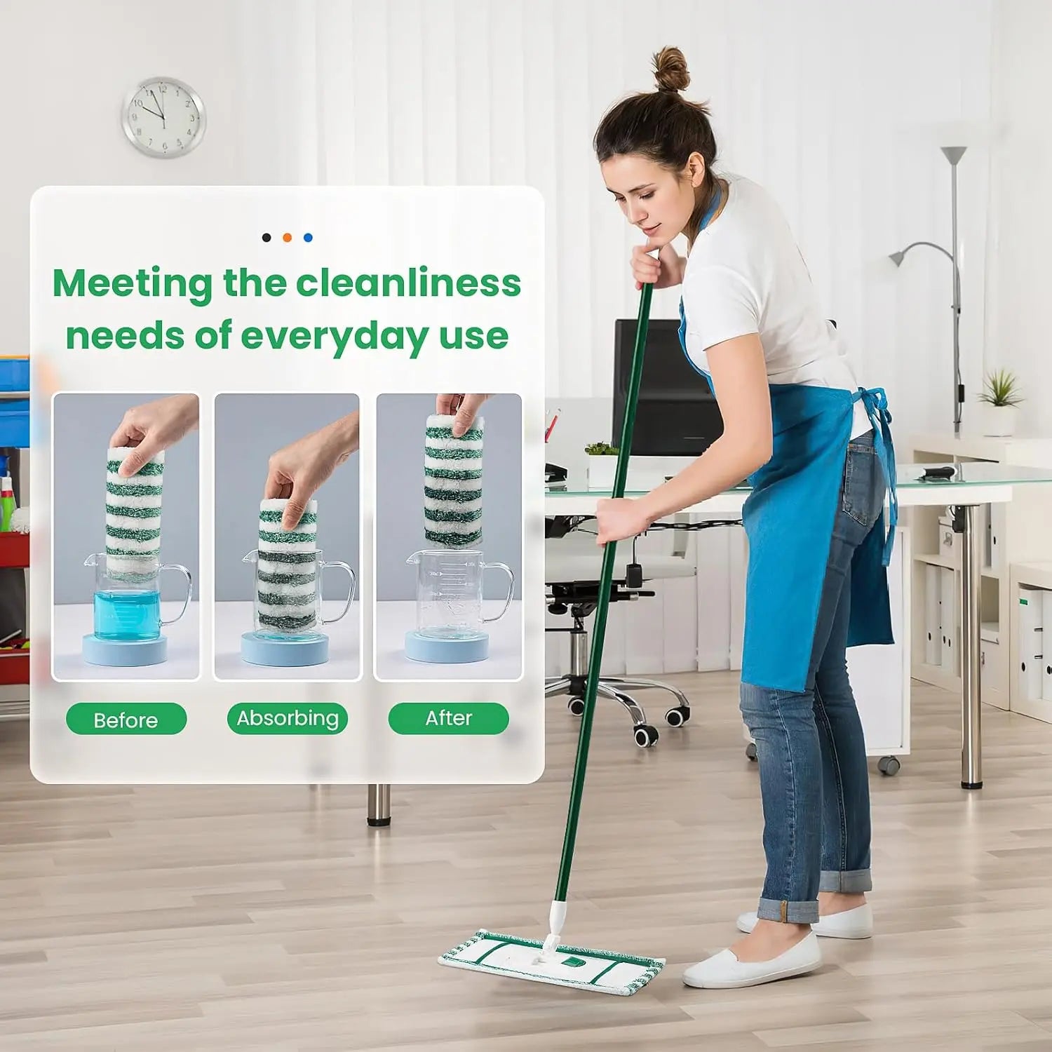 4 Pack Microfiber Mop Heads for Libman Microfiber Floor Mop, Mop Pads Refills for Libman Mop Head Replacement, Reusable & Washable Pads for Multi-Surface Floors, Wet & Dry Cleaning Pad Wholesale Hub