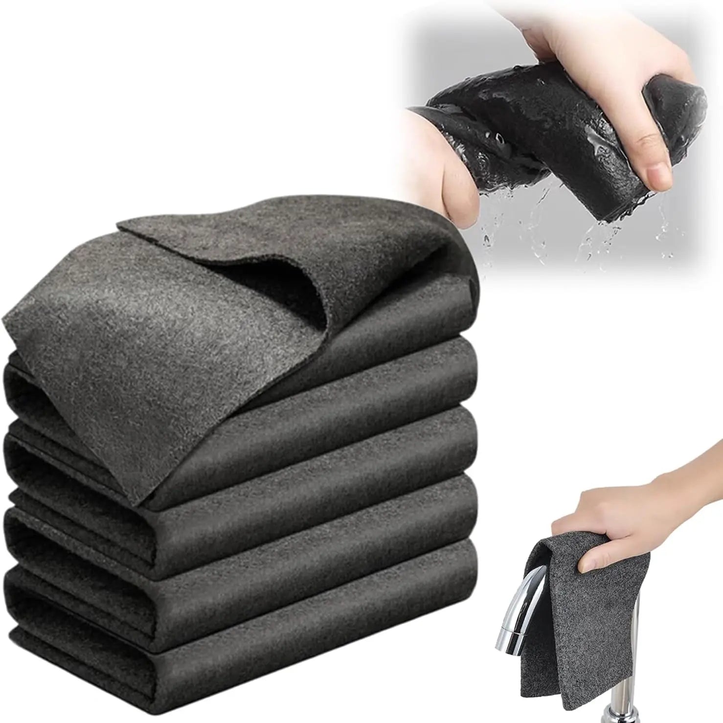 Thickened Magic Cleaning Cloth, Reusable Microfiber Cleaning Cloth, Streak Free for Glass, Cars, Windows, Mirrors, and Home Use (15pcs) Wholesale Hub