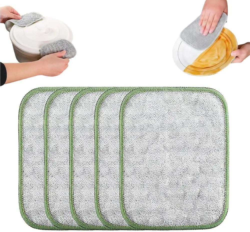 Multipurpose Wire Dishwashing Rags for Wet and Dry, Wire Scrubber Cloths for Kitchen, Reable Wire Miracle Cleaning Cloths, Non-Scratch Cleaning Cloth for Pots, Pans, Sinks, Grills (5 PCS) Wholesale Hub