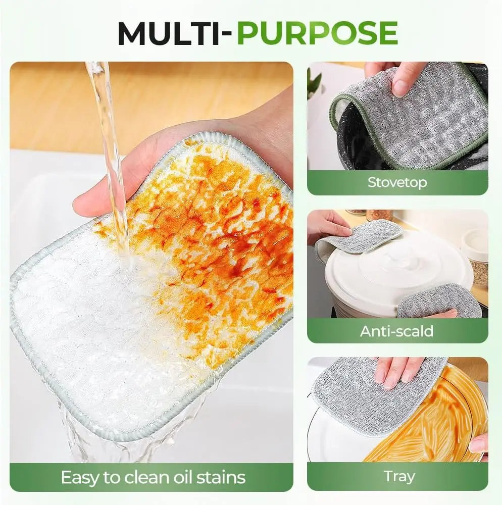 Multipurpose Wire Dishwashing Rags for Wet and Dry, Wire Scrubber Cloths for Kitchen, Reable Wire Miracle Cleaning Cloths, Non-Scratch Cleaning Cloth for Pots, Pans, Sinks, Grills (5 PCS) Wholesale Hub